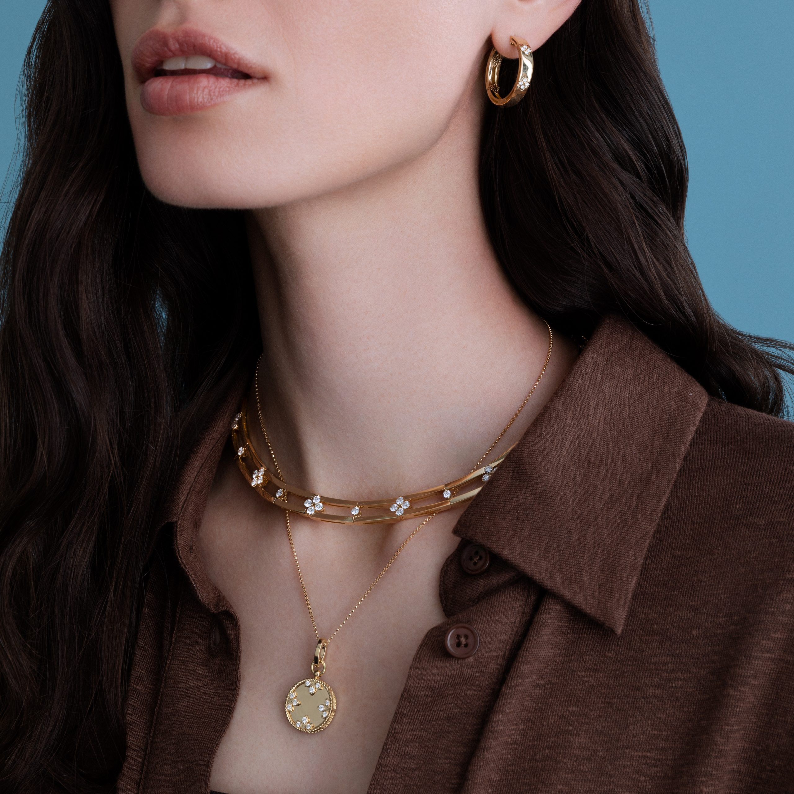 VENETIAN MEDALLIONS COLLAR WITH DIAMONDS - Image 4