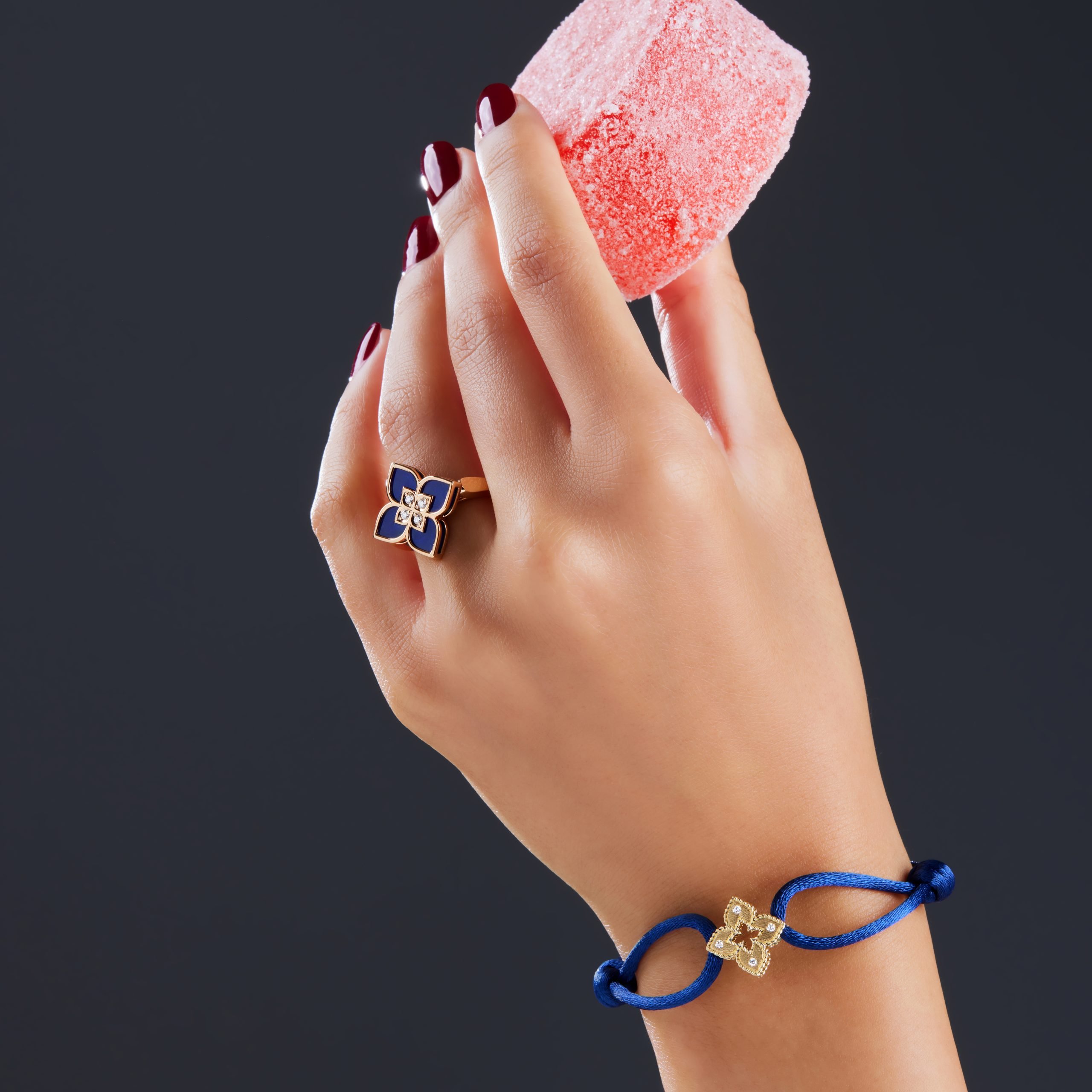 VENETIAN PRINCESS SILK BRACELET WITH DIAMONDS - Image 2