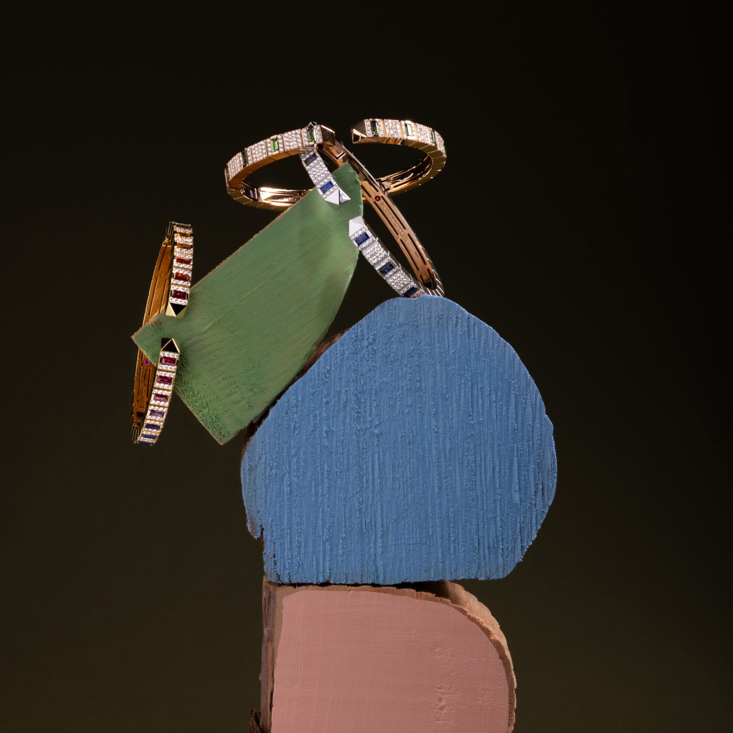 SAUVAGE PRIVÉ BANGLE WITH DIAMONDS AND GREEN TOURMALINE - Image 5