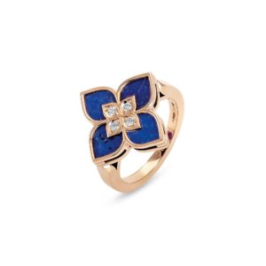 VENETIAN PRINCESS RING WITH DIAMONDS AND LAPIS