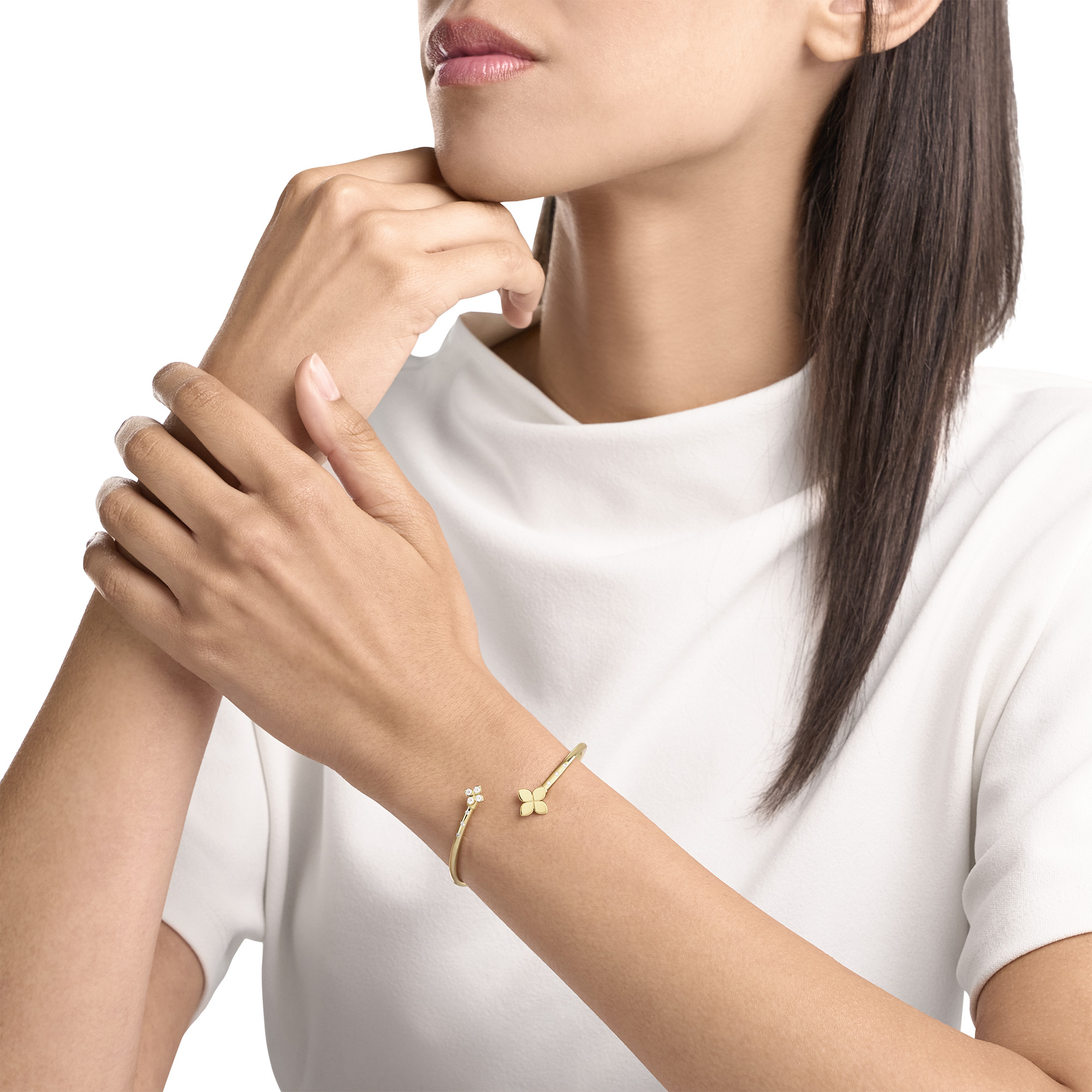 PRINCESS FLOWER BANGLE FOR CAROUSEL WITH DIAMONDS - Image 4