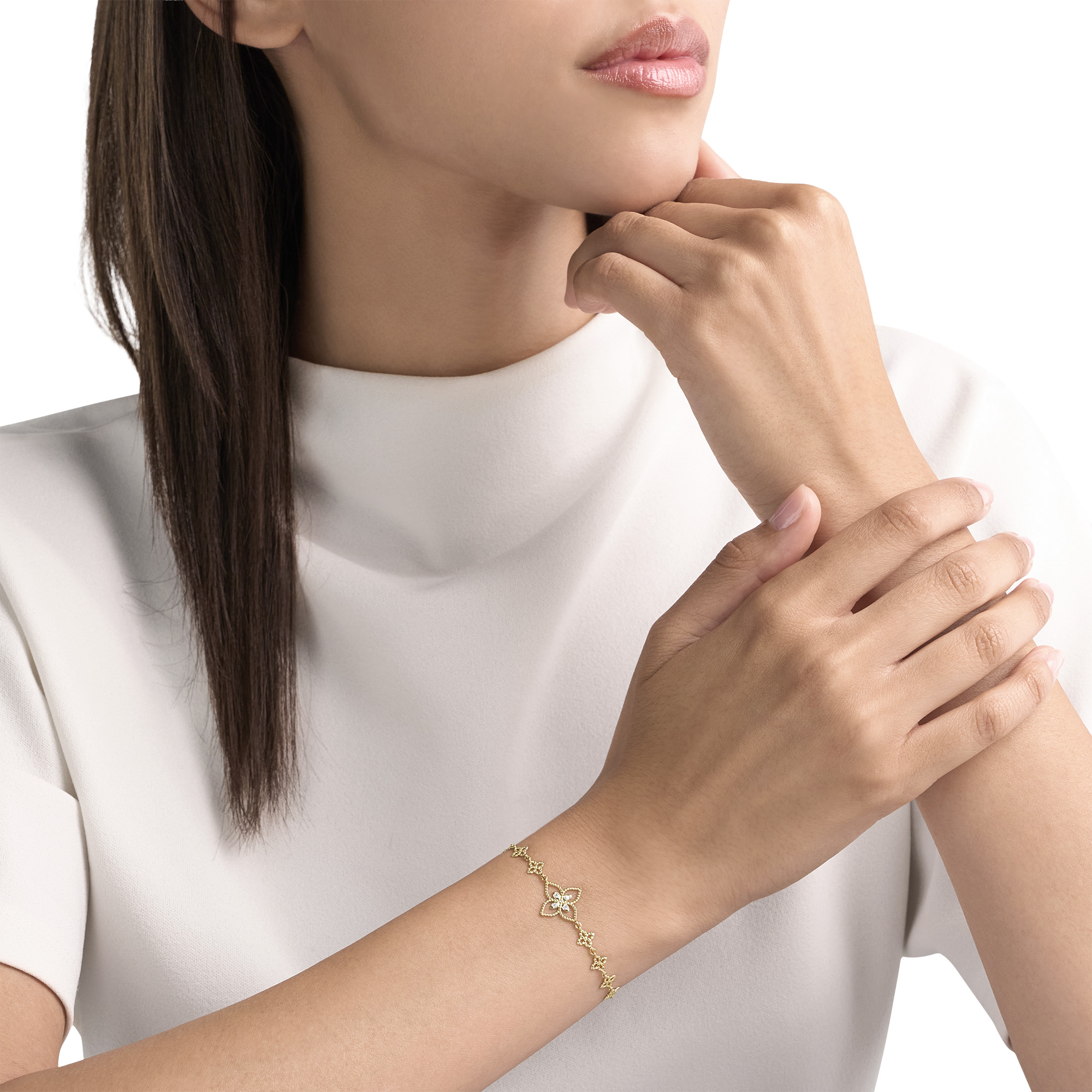 PRINCESS FLOWER BRACELET FOR CAROUSEL WITH DIAMONDS - Image 4