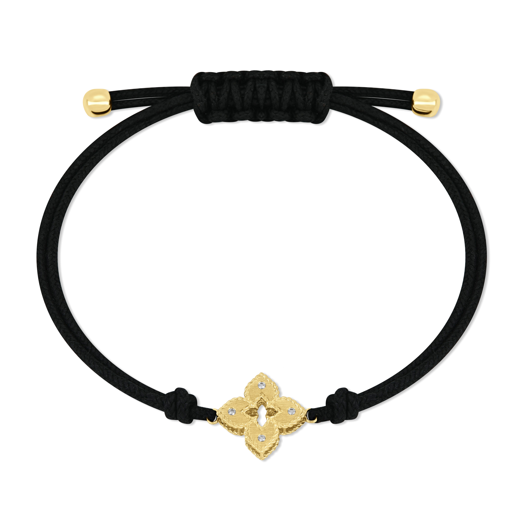 VENETIAN PRINCESS COTTON SILK BRACELET WITH DIAMONDS - Image 2