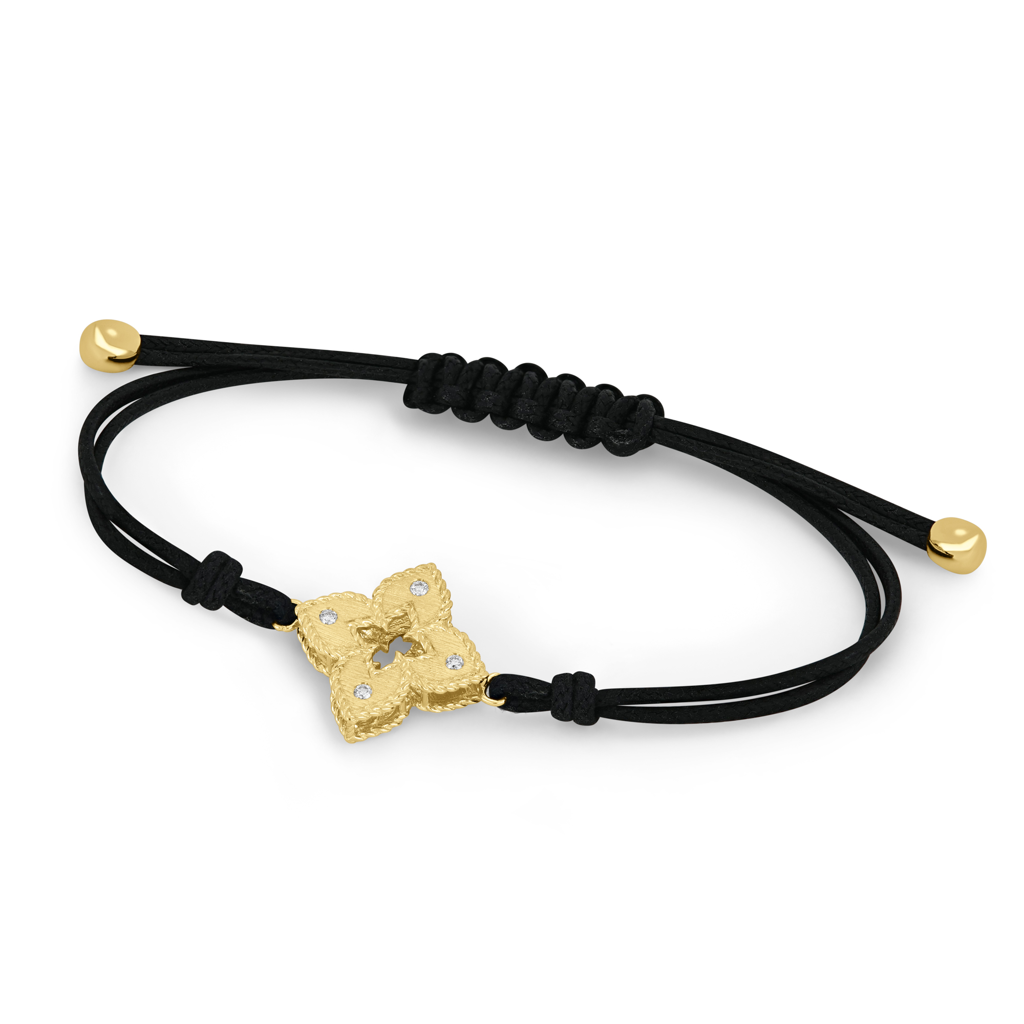 VENETIAN PRINCESS COTTON SILK BRACELET WITH DIAMONDS - Image 3