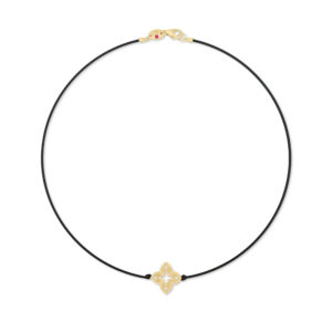 VENETIAN PRINCESS COTTON SILK NECKLACE WITH DIAMONDS