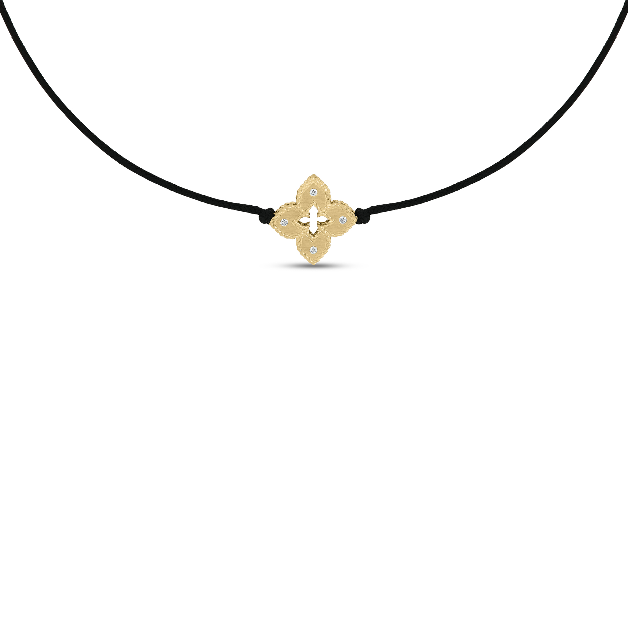 VENETIAN PRINCESS COTTON SILK NECKLACE WITH DIAMONDS - Image 2