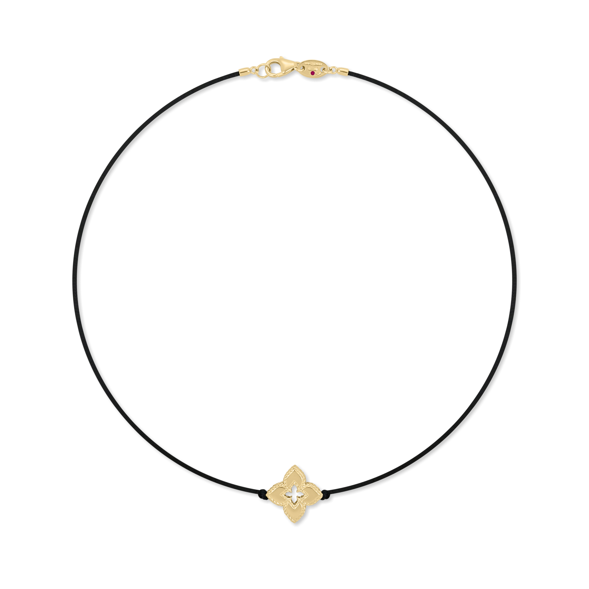 VENETIAN PRINCESS COTTON SILK NECKLACE WITH DIAMONDS - Image 3