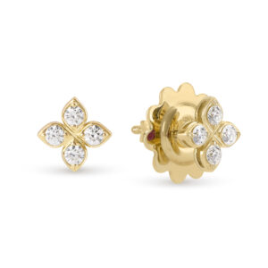 PRINCESS FLOWER EARRINGS FOR CAROUSEL WITH DIAMONDS