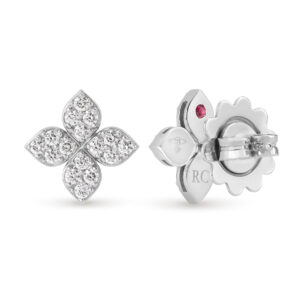 PRINCESS FLOWER EARRINGS FOR CAROUSEL WITH DIAMONDS