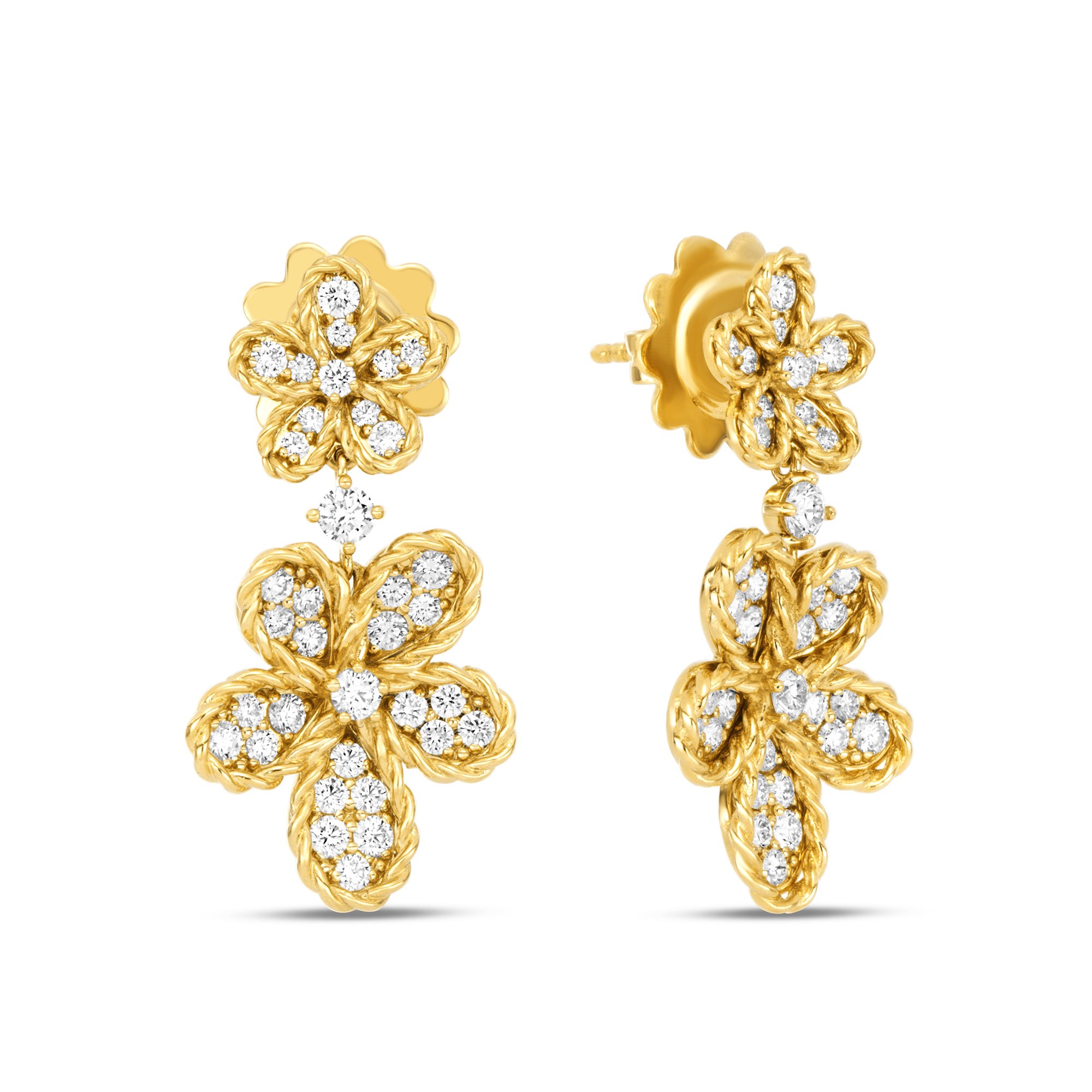 JASMINE EARRINGS WITH DIAMONDS