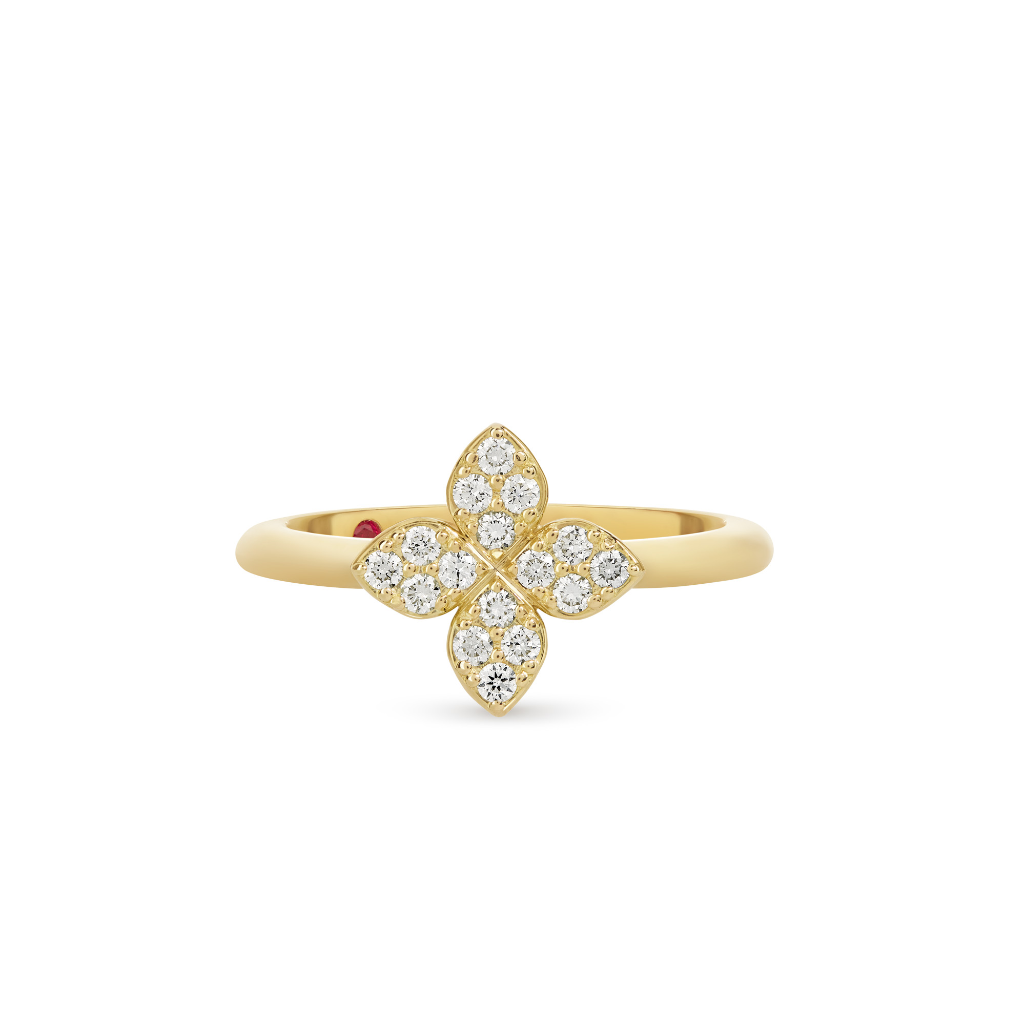 PRINCESS FLOWER RING FOR CAROUSEL WITH DIAMONDS - Image 2