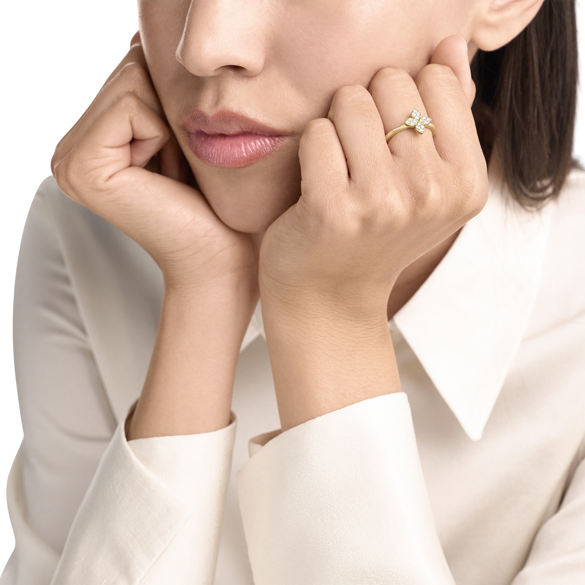 PRINCESS FLOWER RING FOR CAROUSEL WITH DIAMONDS - Image 4