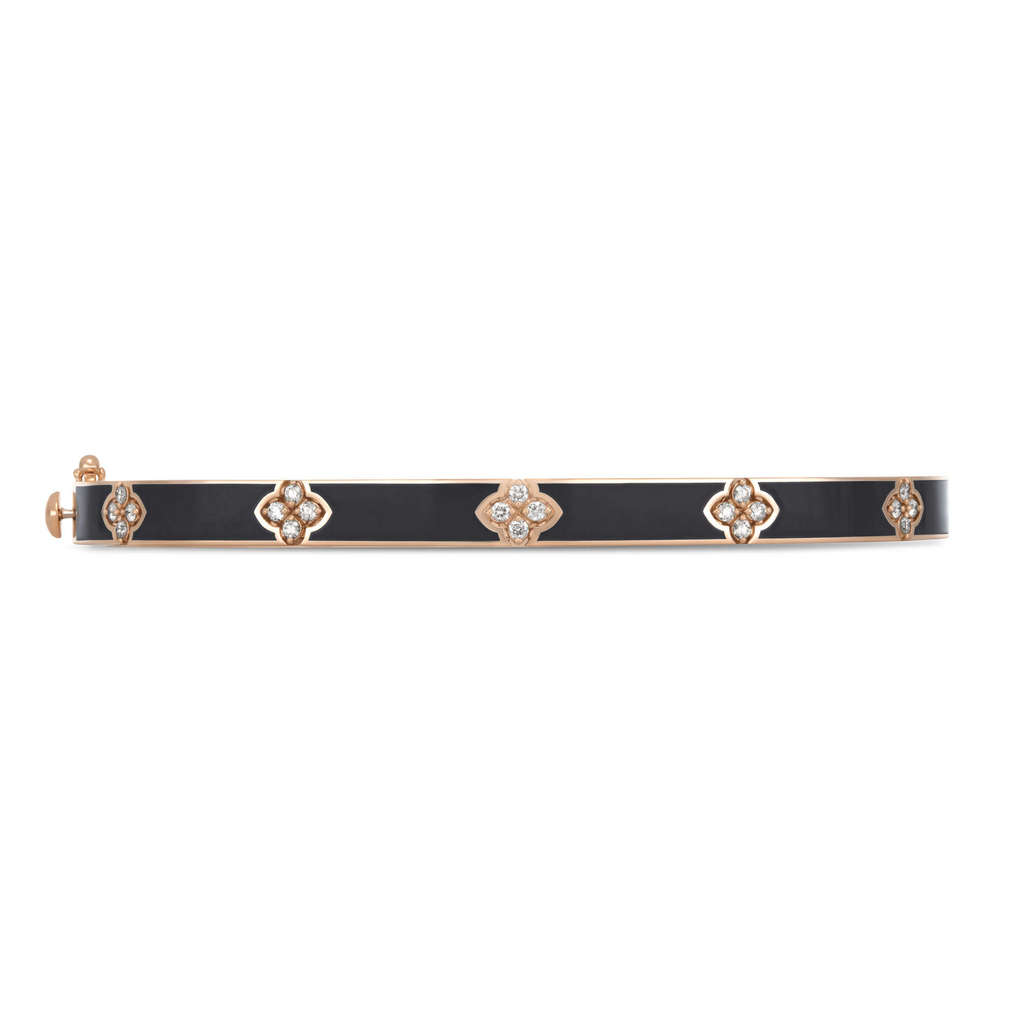 LOVE IN VERONA BANGLE WITH BLACK ENAMEL AND DIAMONDS - Image 2