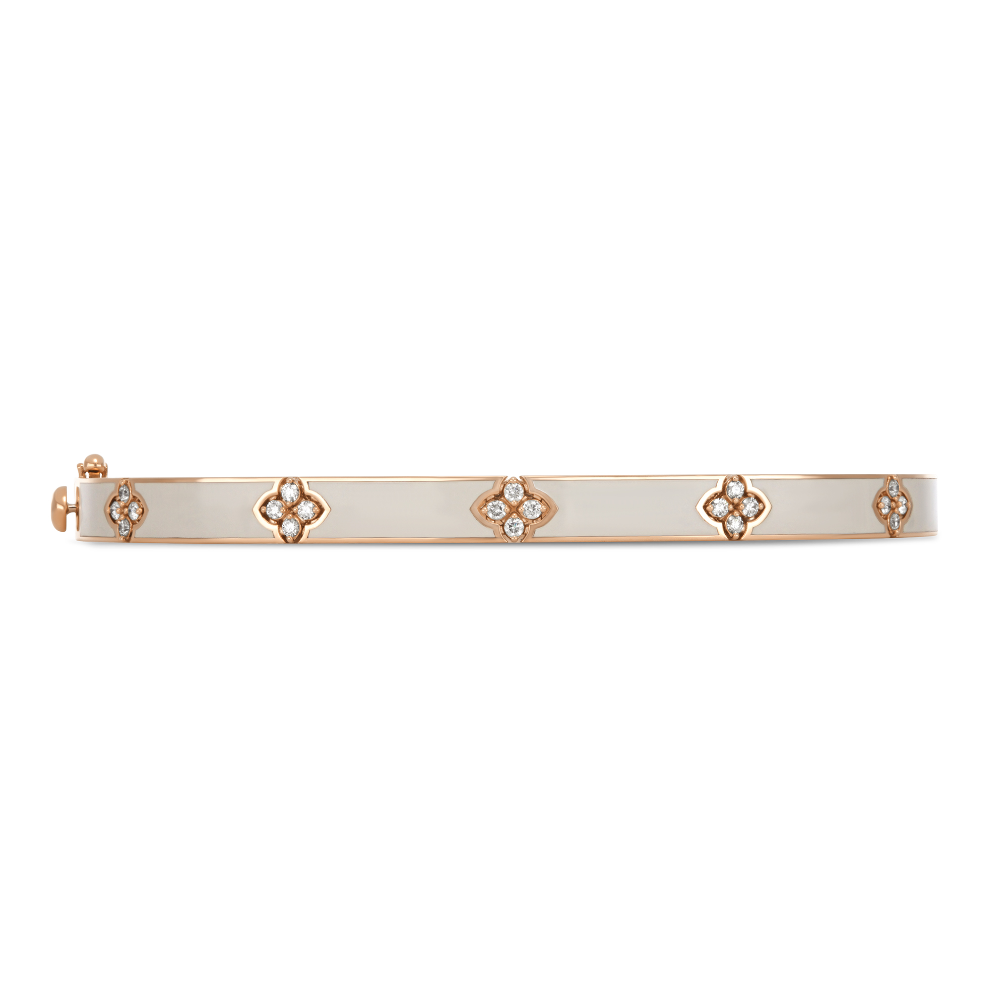 LOVE IN VERONA BANGLE WITH WHITE ENAMEL AND DIAMONDS - Image 2