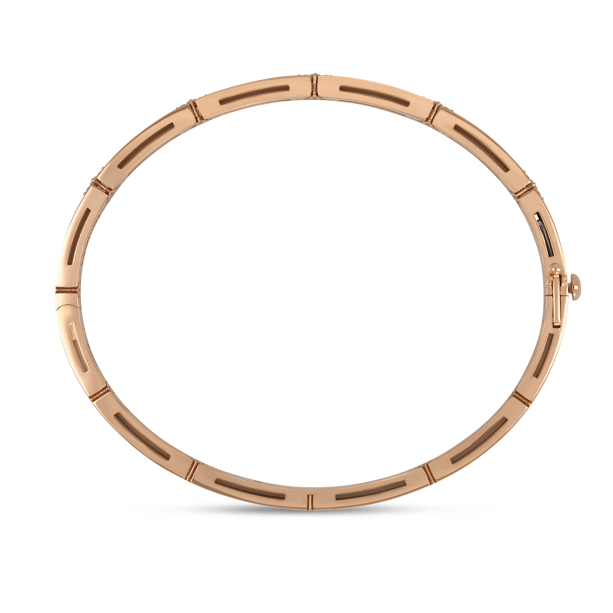 LOVE IN VERONA BANGLE WITH WHITE ENAMEL AND DIAMONDS - Image 3