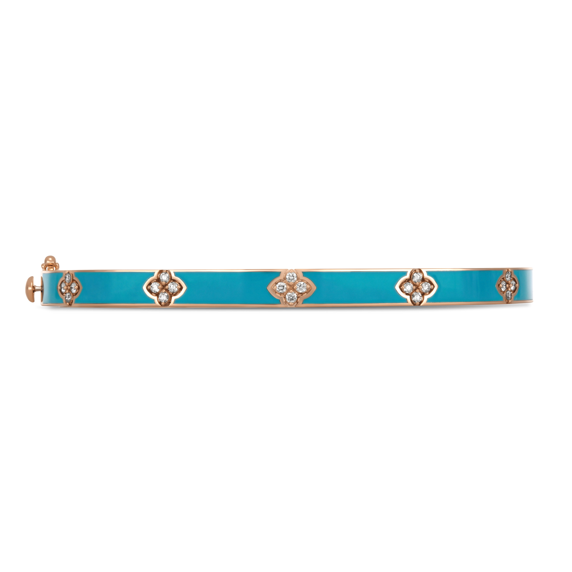 LOVE IN VERONA BANGLE WITH TURQUOISE ENAMEL AND DIAMONDS - Image 2