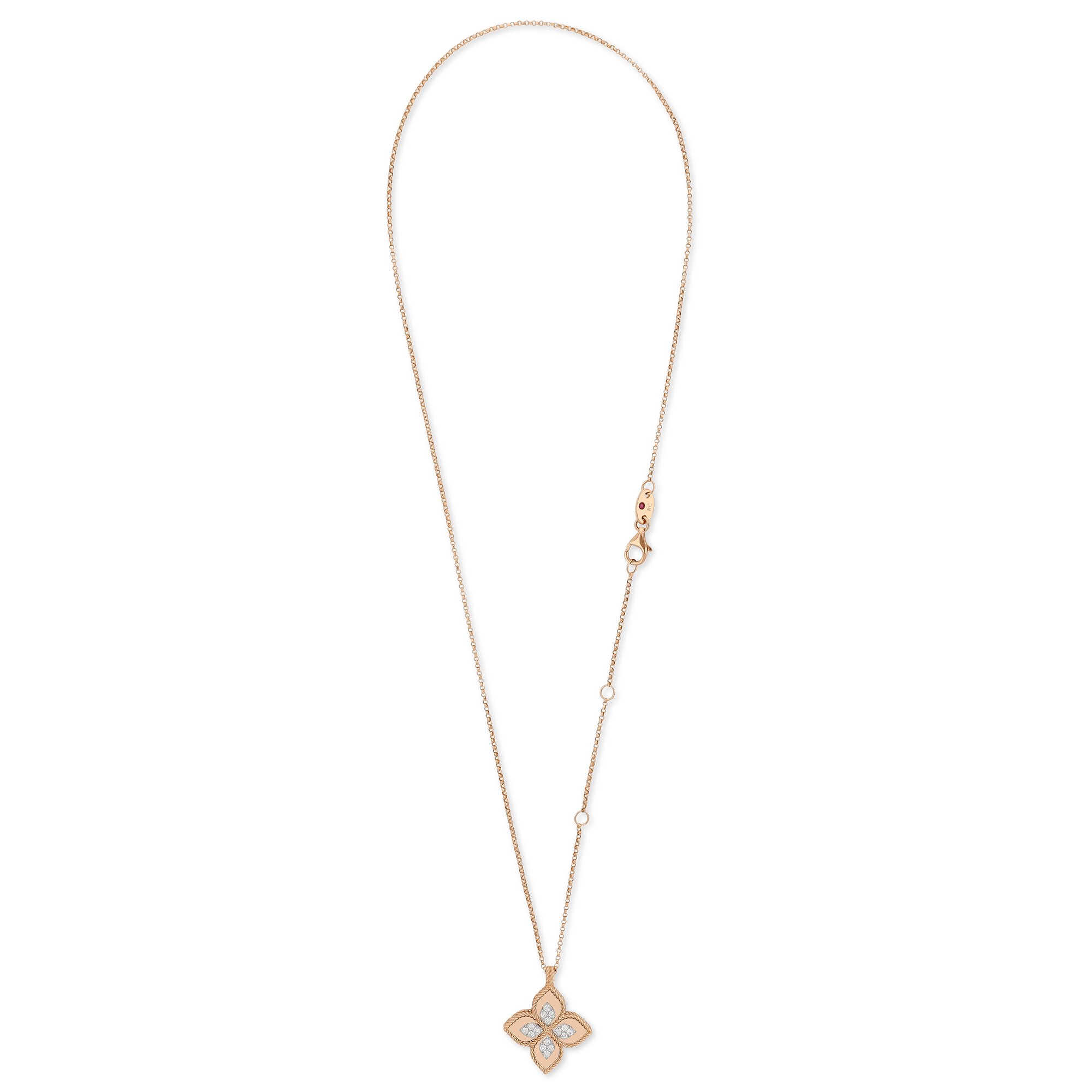 PRINCESS FLOWER PENDANT WITH DIAMONDS - Image 3