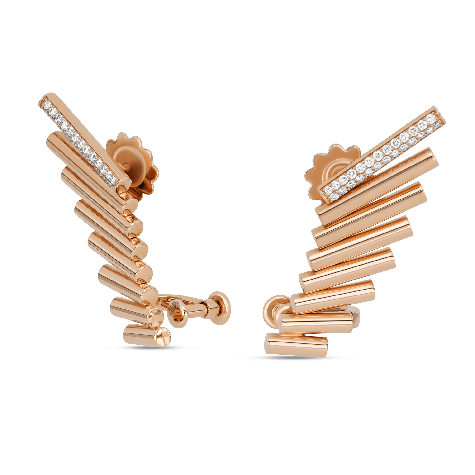 DOMINO EARRINGS WITH DIAMONDS