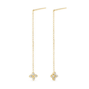 PRINCESS FLOWER EARRINGS FOR CAROUSEL WITH DIAMONDS