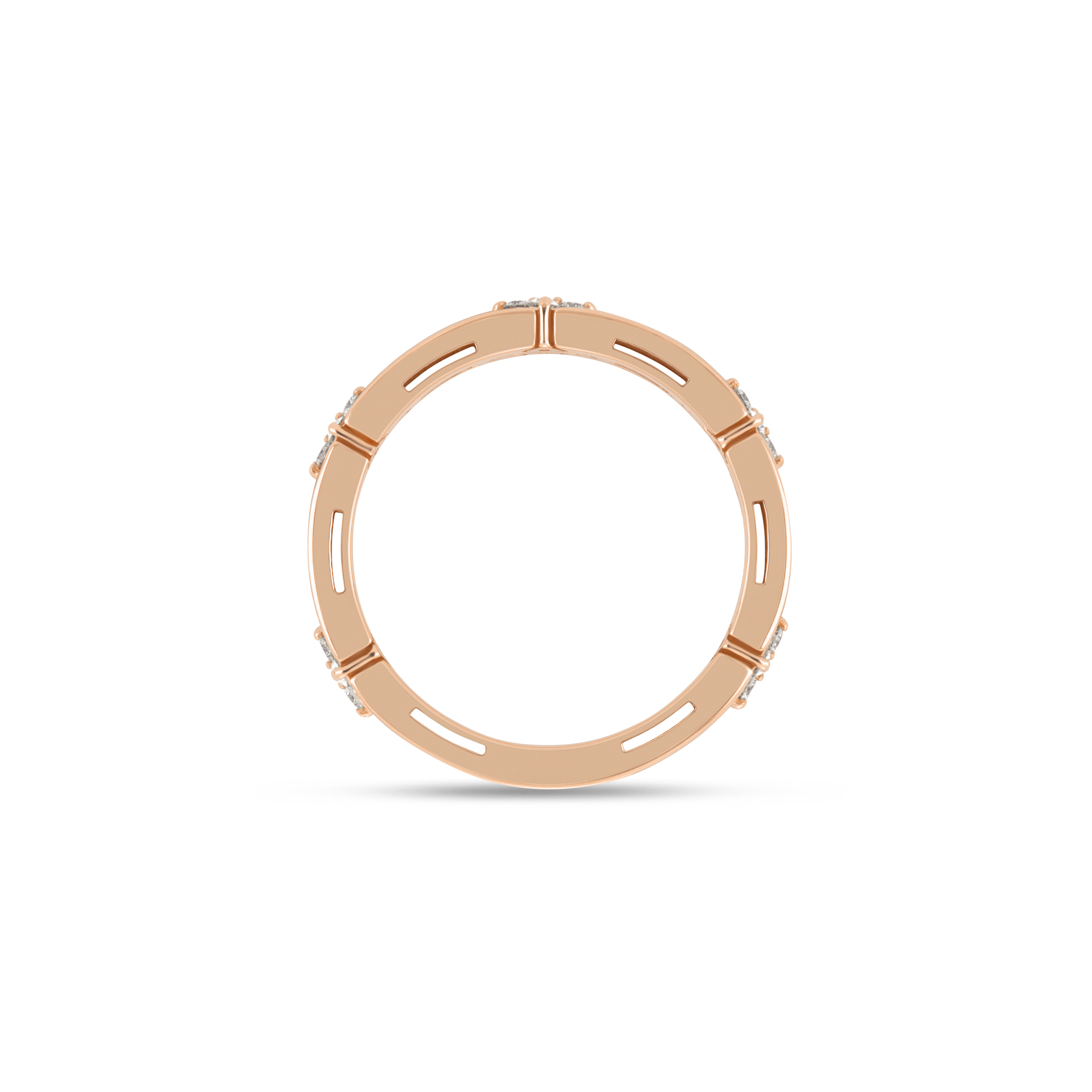 LOVE IN VERONA RING WITH WHITE ENAMEL AND DIAMONDS - Image 3