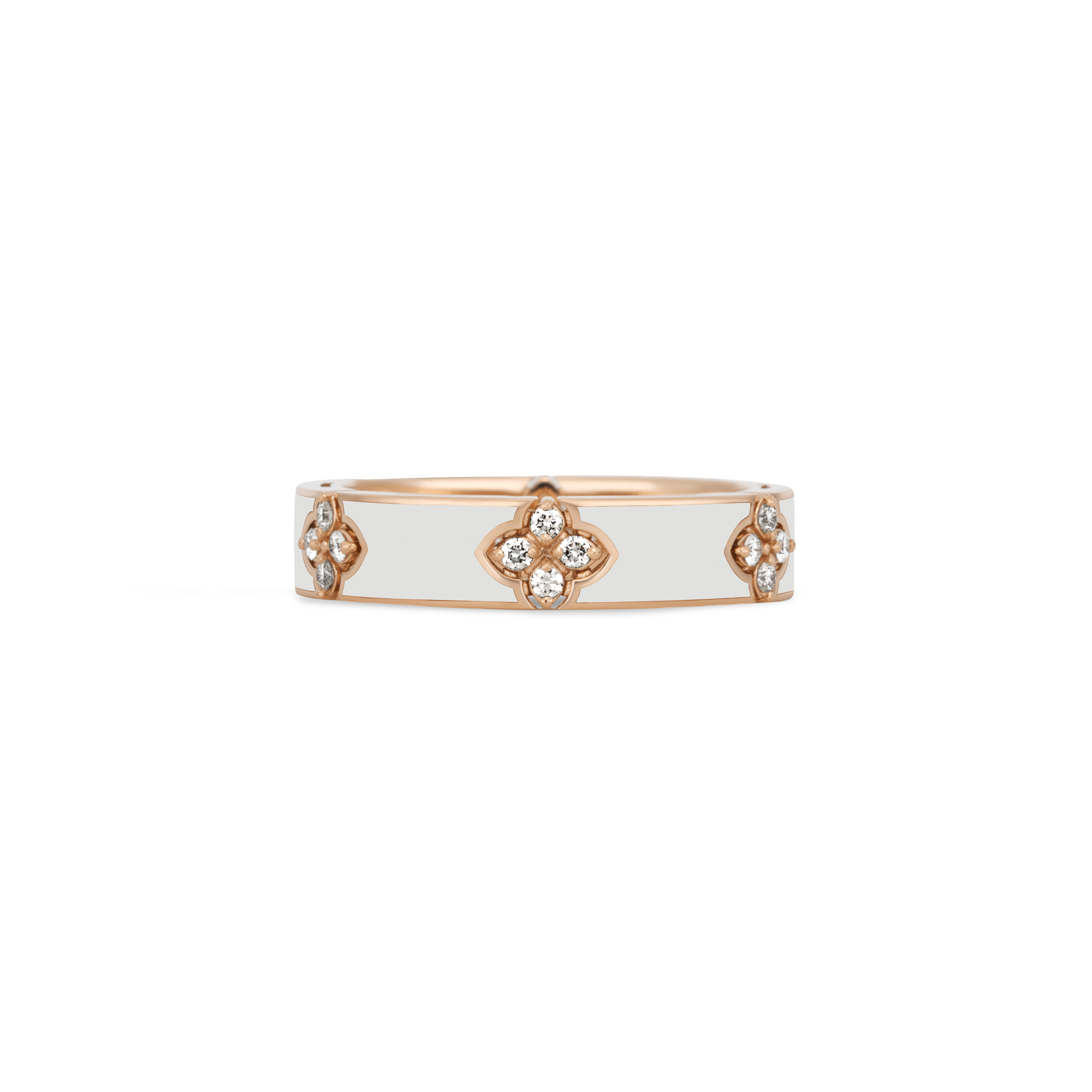 LOVE IN VERONA RING WITH WHITE ENAMEL AND DIAMONDS - Image 2