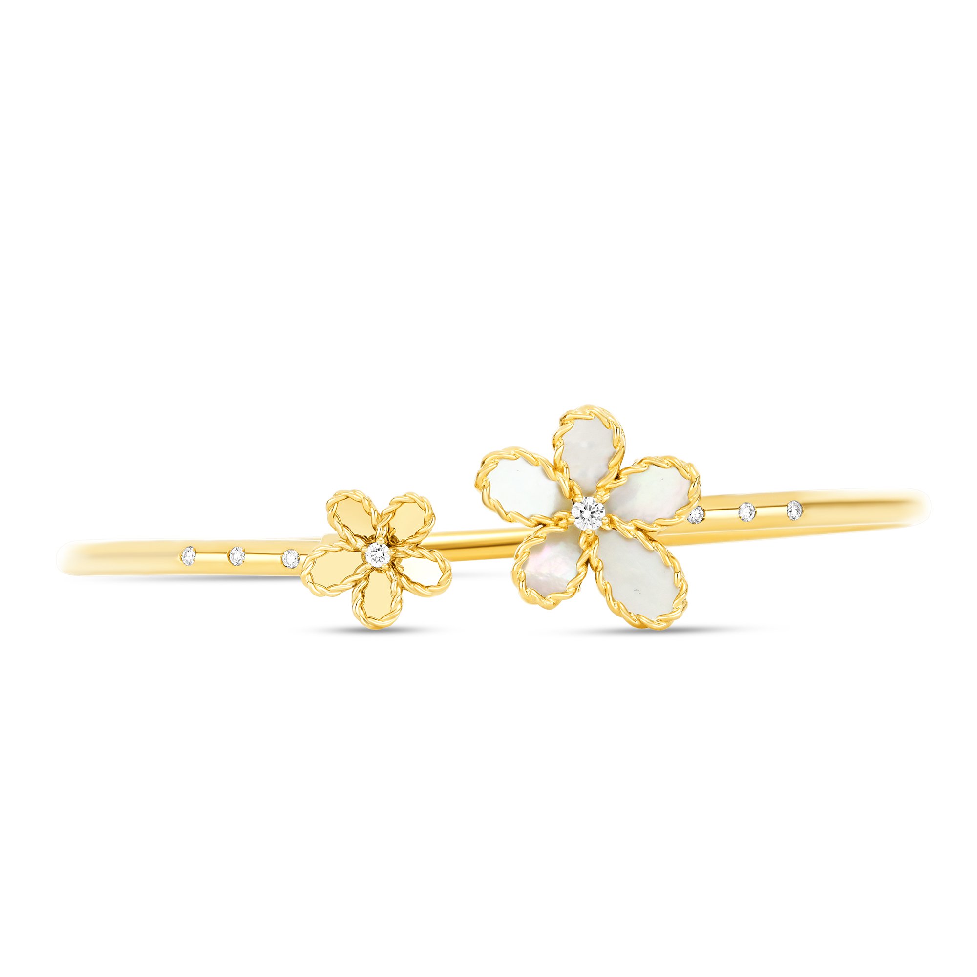 JASMINE BANGLE WITH DIAMONDS AND MOTHER OF PEARL - Image 2