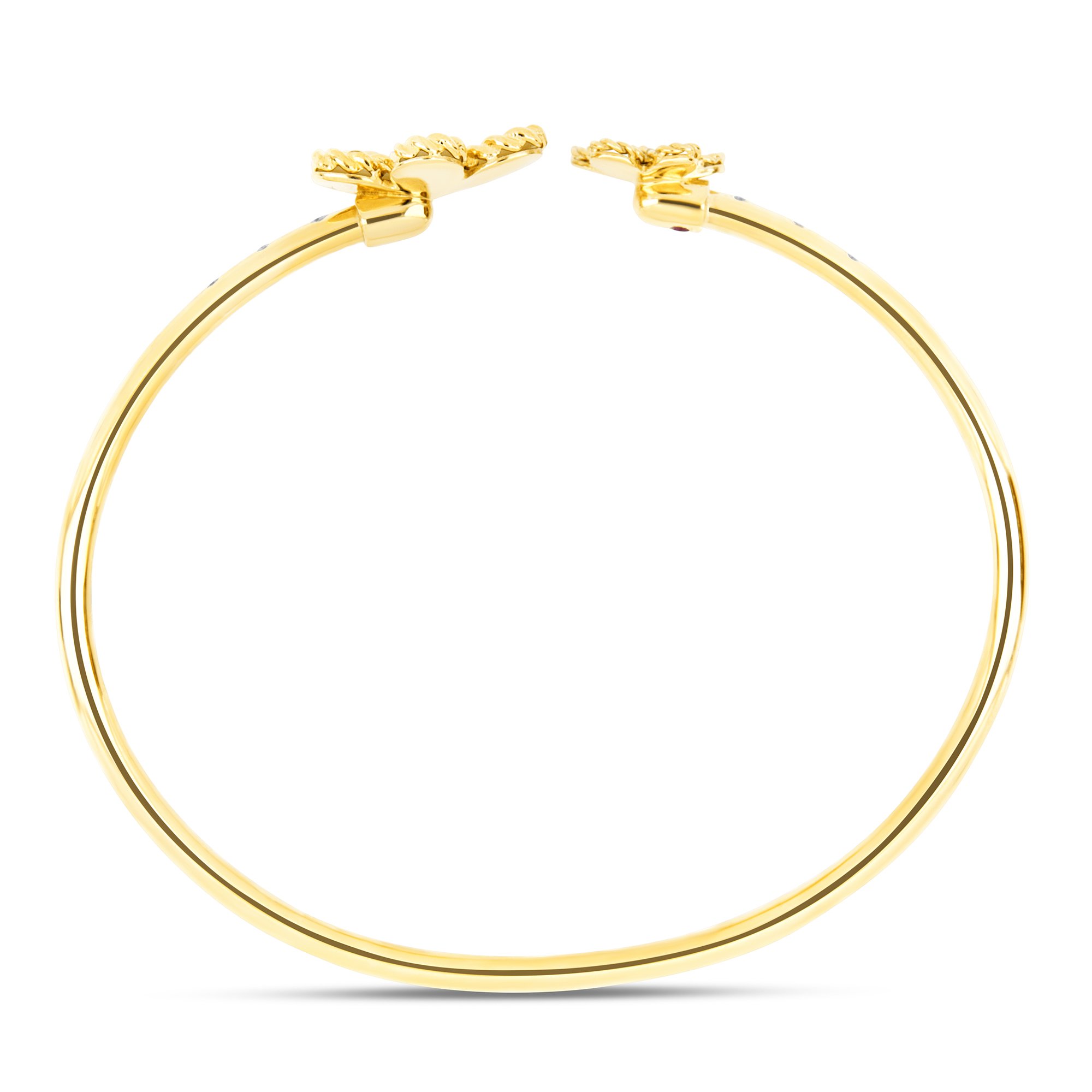 JASMINE BANGLE WITH DIAMONDS AND MOTHER OF PEARL - Image 3