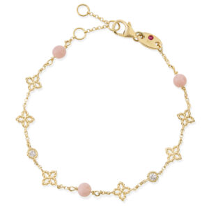 PRINCESS FLOWER BRACELET FOR CAROUSEL WITH DIAMONDS AND OPAL