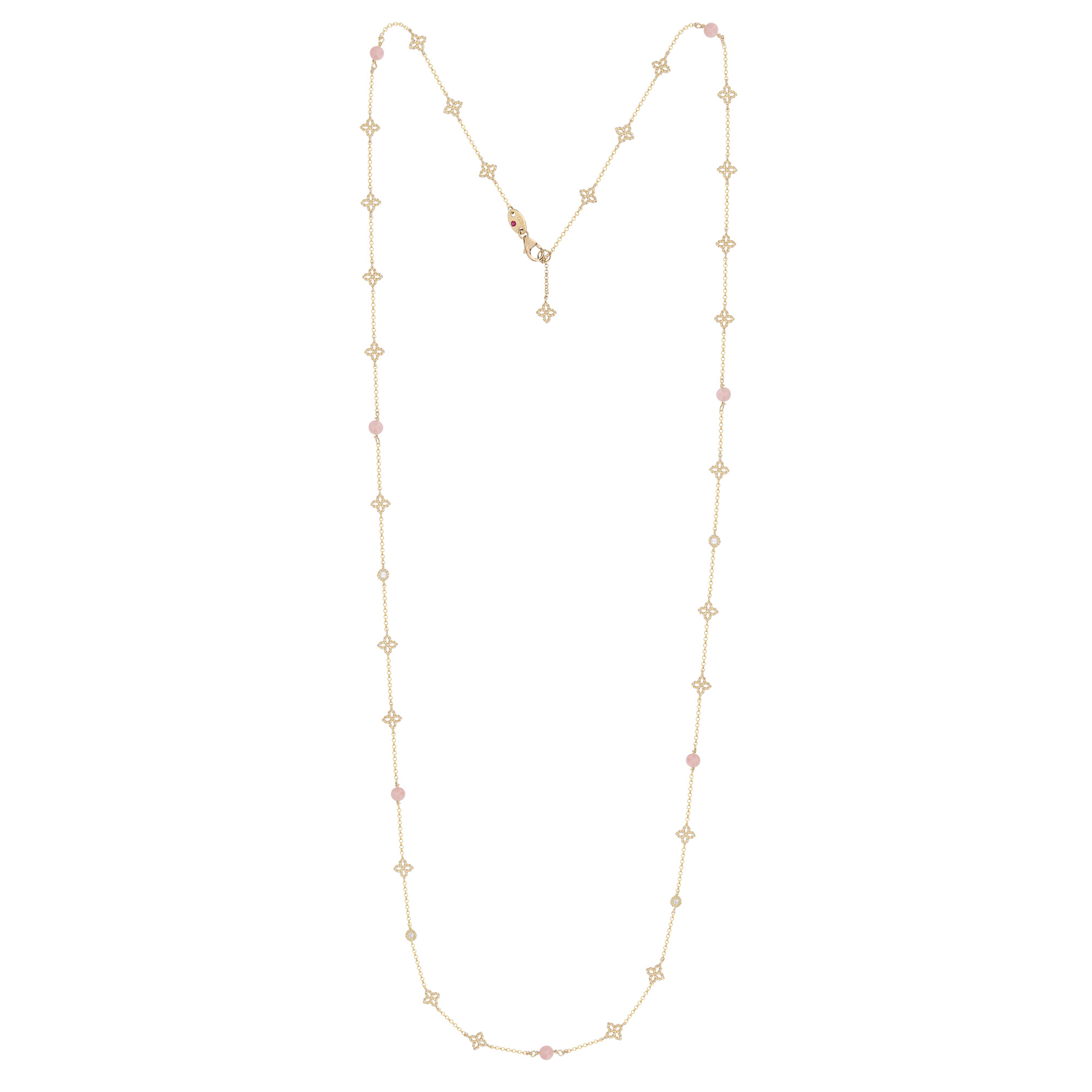 PRINCESS FLOWER NECKLACE FOR CAROUSEL WITH DIAMONDS AND OPAL - Image 2