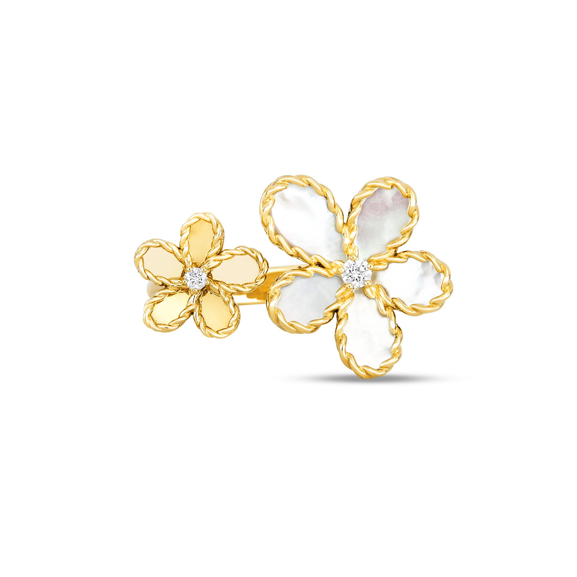 JASMINE RING WITH DIAMONDS AND MOTHER OF PEARL - Image 2