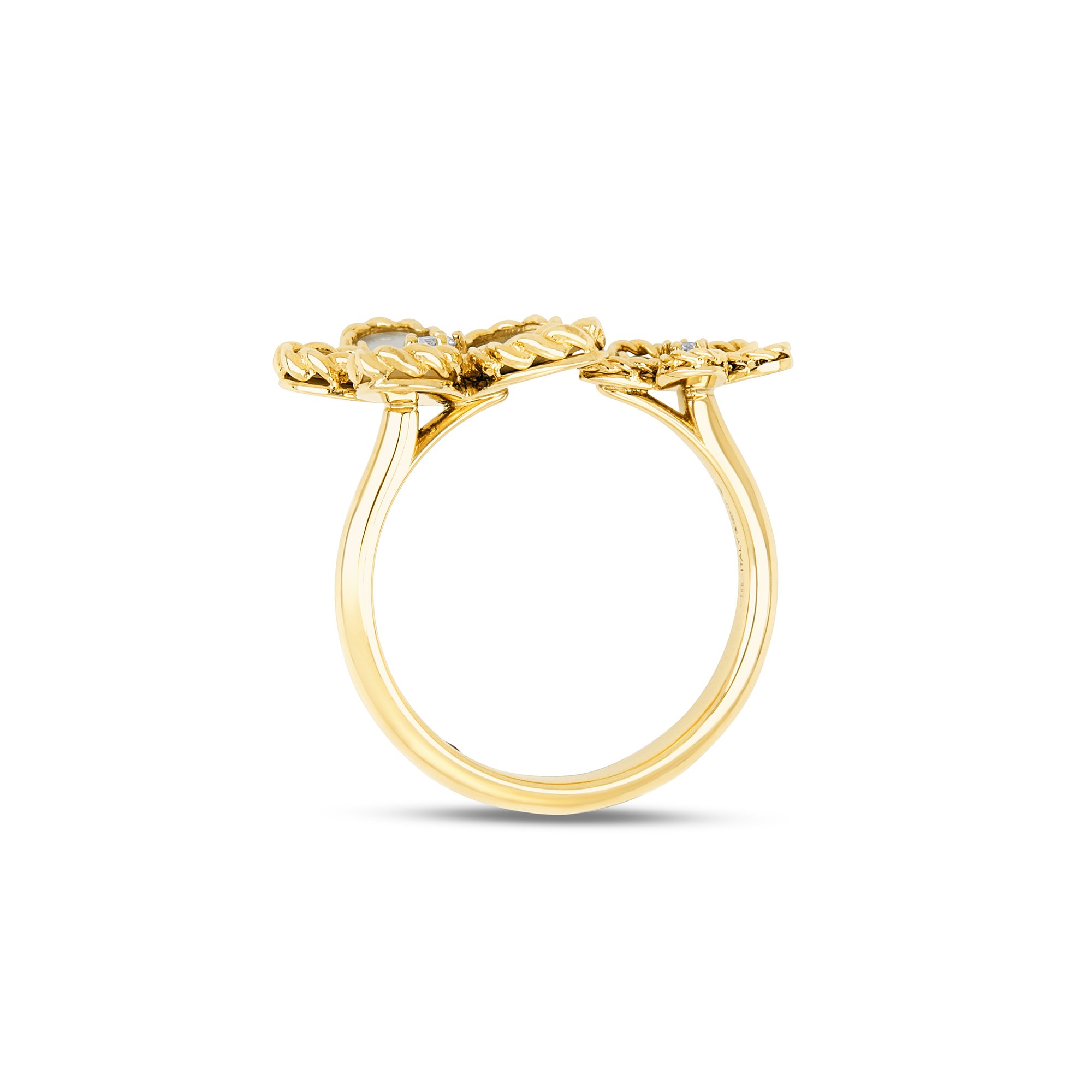 JASMINE RING WITH DIAMONDS AND MOTHER OF PEARL - Image 3