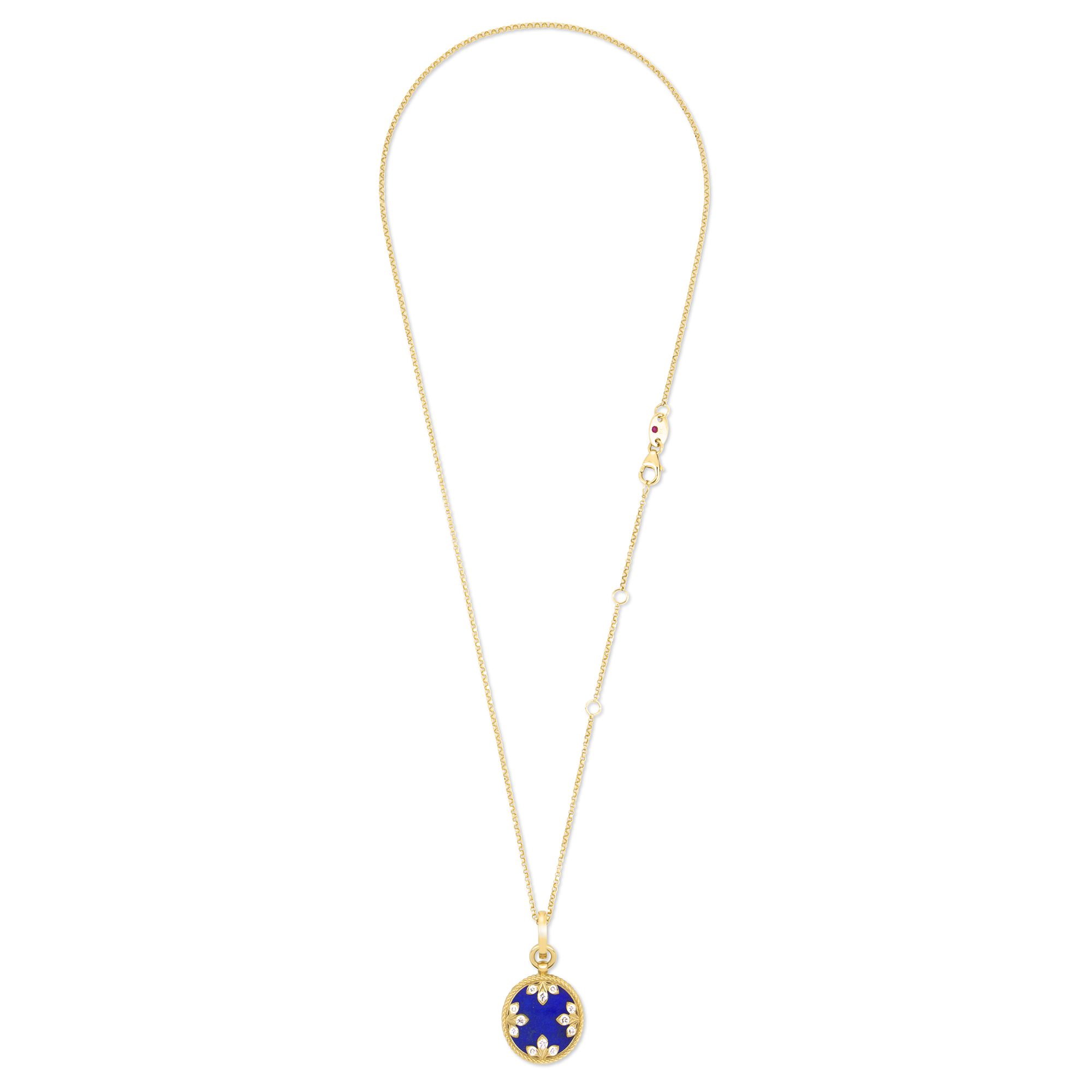 VENETIAN MEDALLIONS COLLAR WITH DIAMONDS AND LAPIS - Image 2