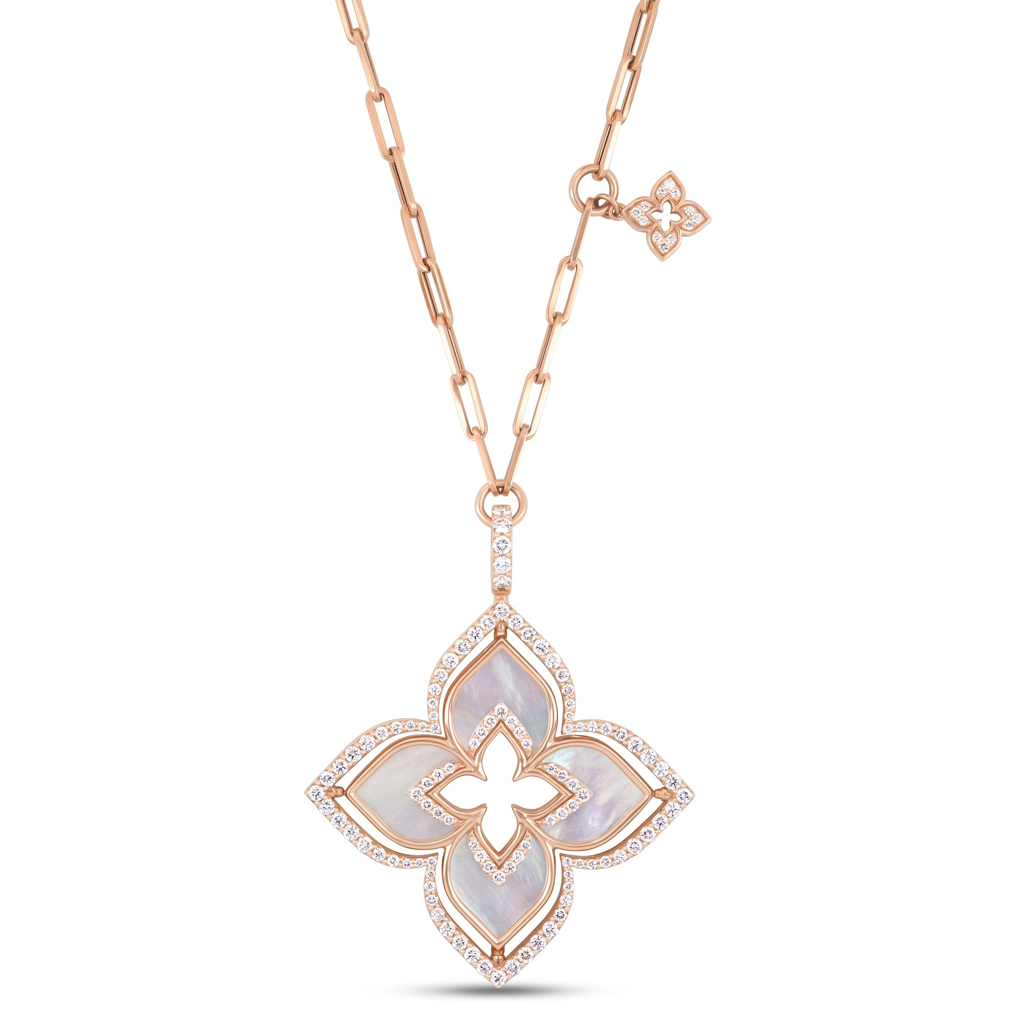 VENETIAN PRINCESS COLLAR WITH DIAMONDS AND MOTHER OF PEARL