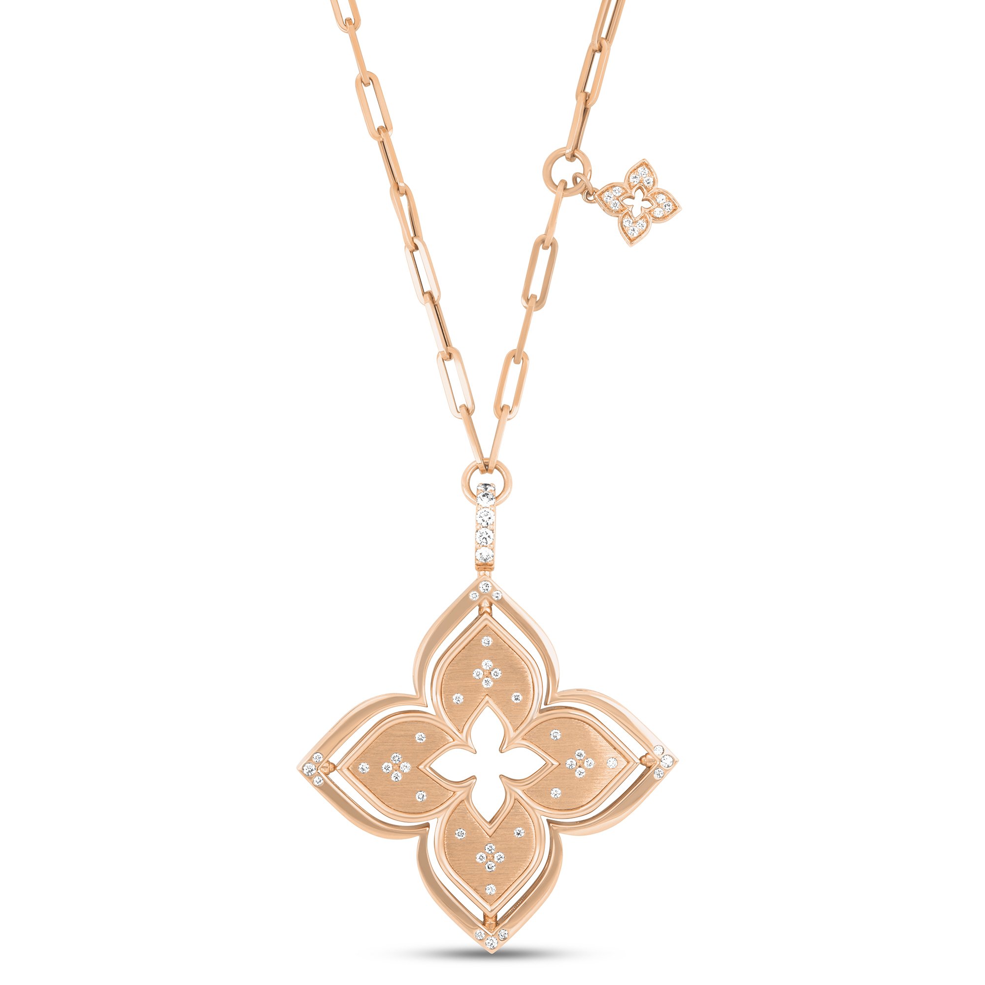 VENETIAN PRINCESS COLLAR WITH DIAMONDS AND RHODONITE - Image 4