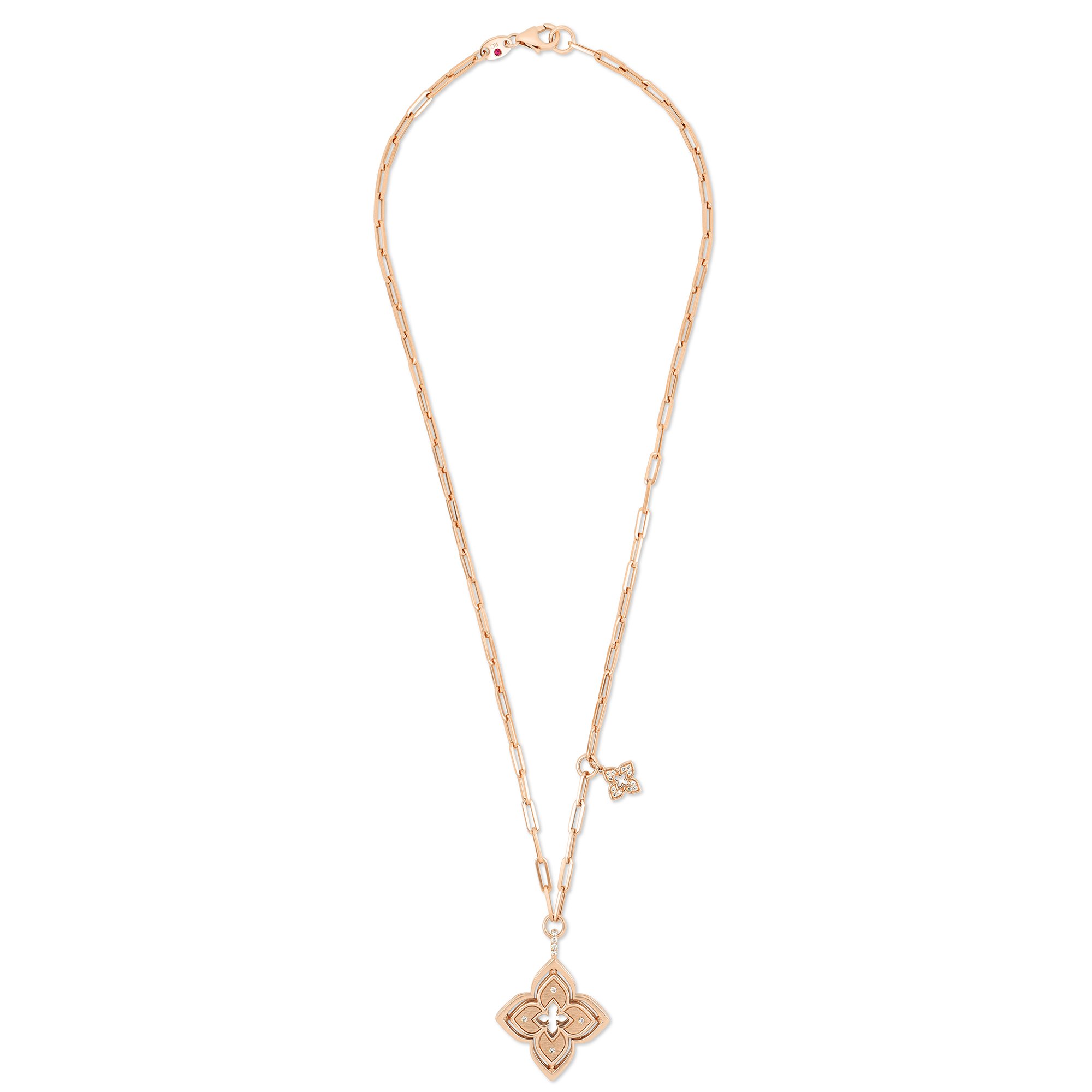 VENETIAN PRINCESS COLLAR WITH DIAMONDS AND RHODONITE - Image 5