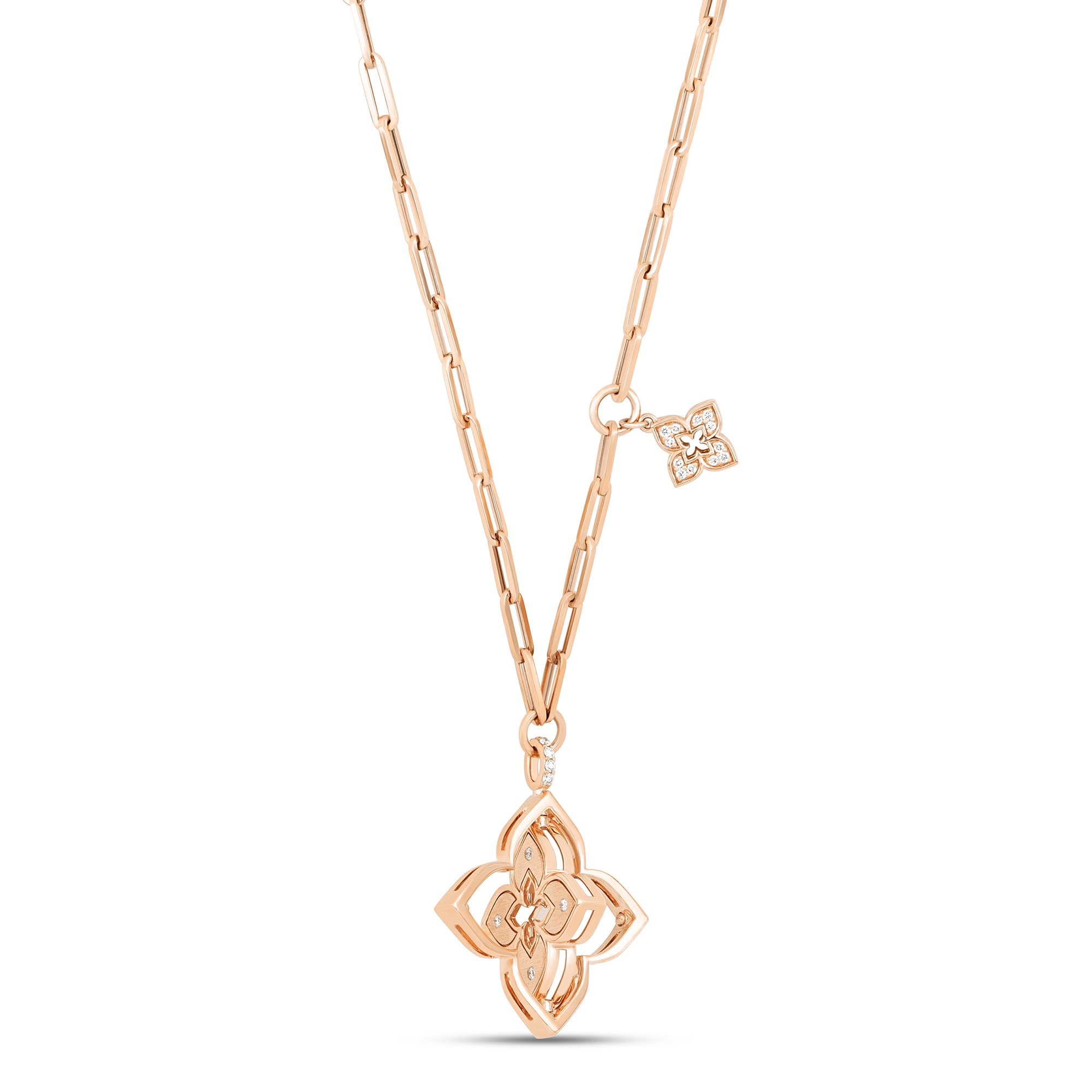 VENETIAN PRINCESS COLLAR WITH DIAMONDS AND RHODONITE - Image 2