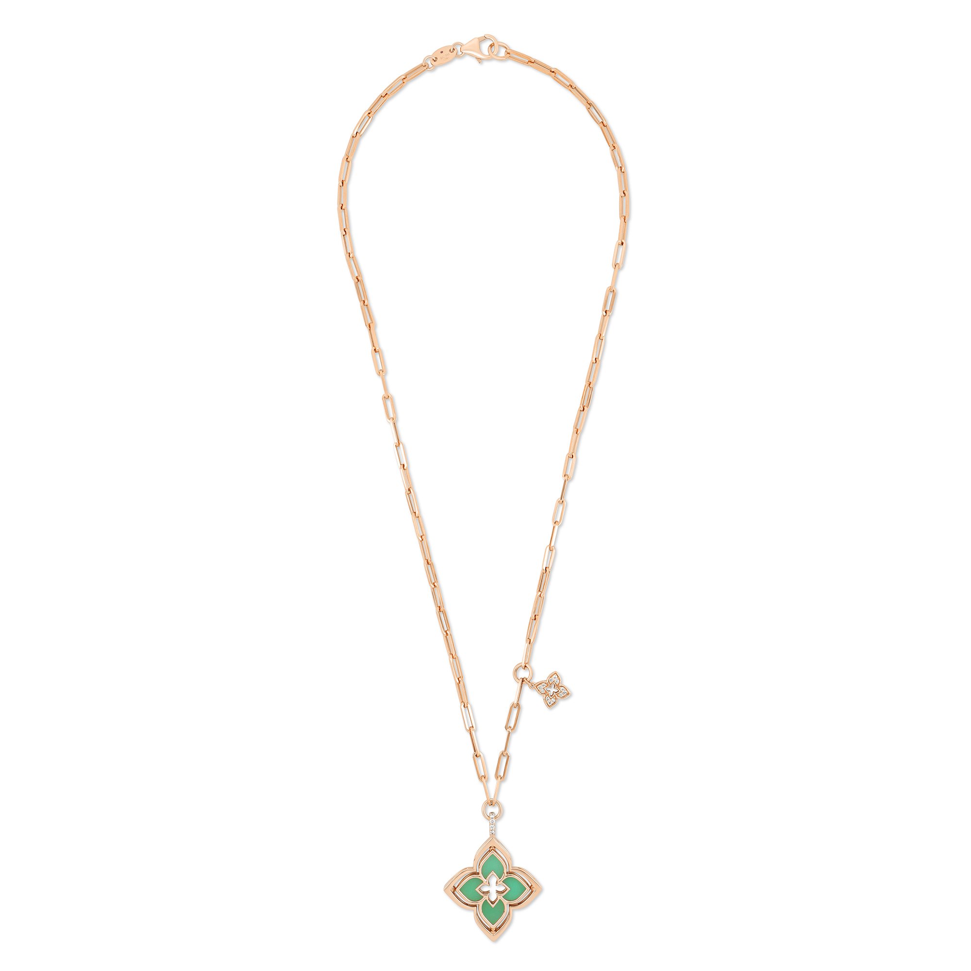 VENETIAN PRINCESS COLLAR WITH DIAMONDS AND CHRYSOPRASE - Image 4