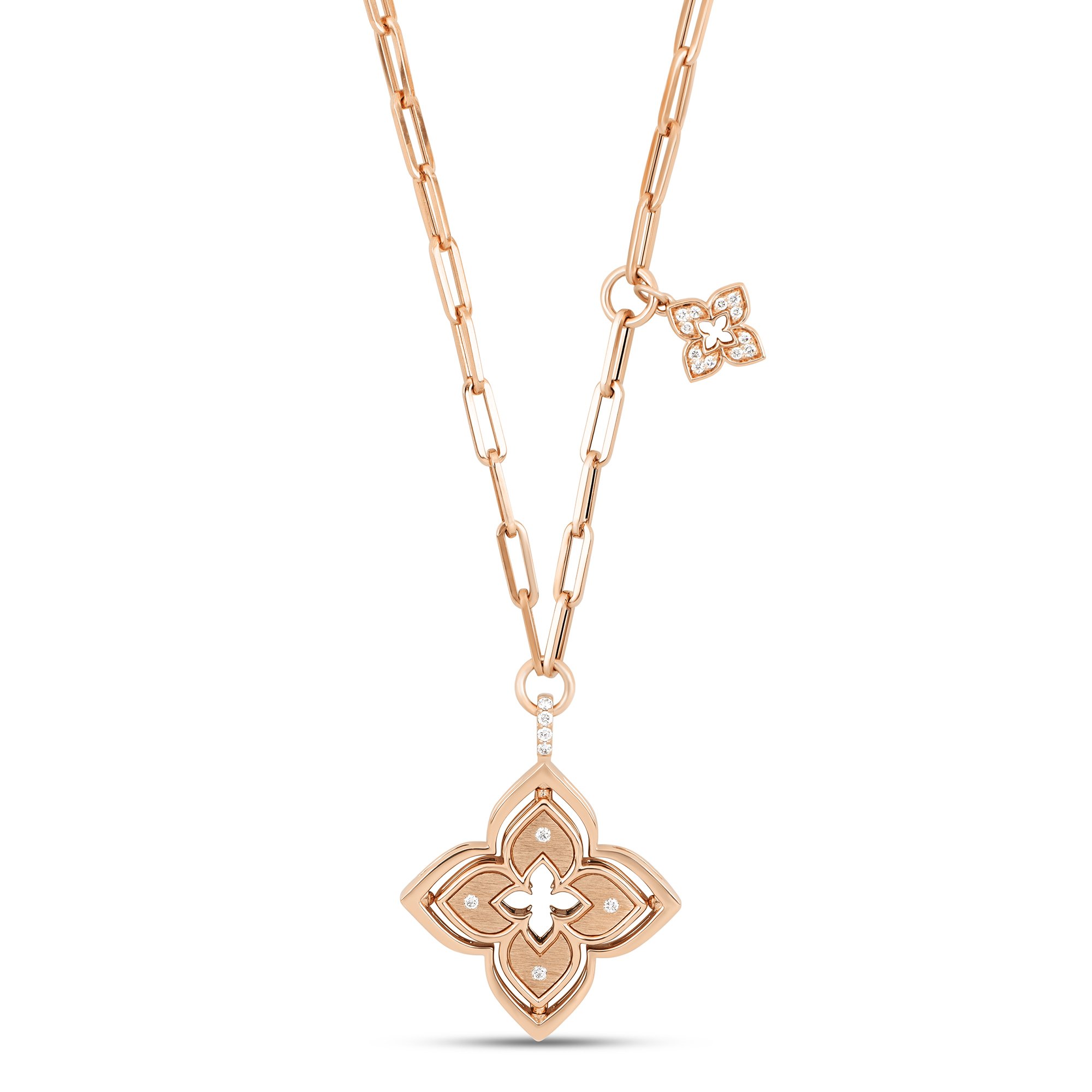 VENETIAN PRINCESS COLLAR WITH DIAMONDS AND RHODONITE - Image 3