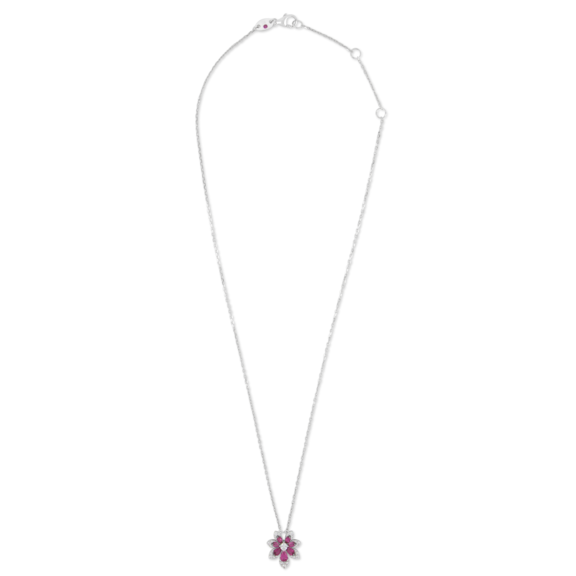 TIARÈ NECKLACE WITH RUBELLITE AND DIAMONDS - Image 2