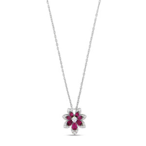 TIARÈ NECKLACE WITH RUBELLITE AND DIAMONDS