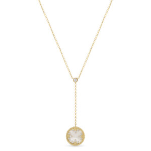 VENETIAN MEDALLIONS NECKLACE FOR CAROUSEL WITH DIAMONDS, MOTHER OF PEARL AND BLACK JADE