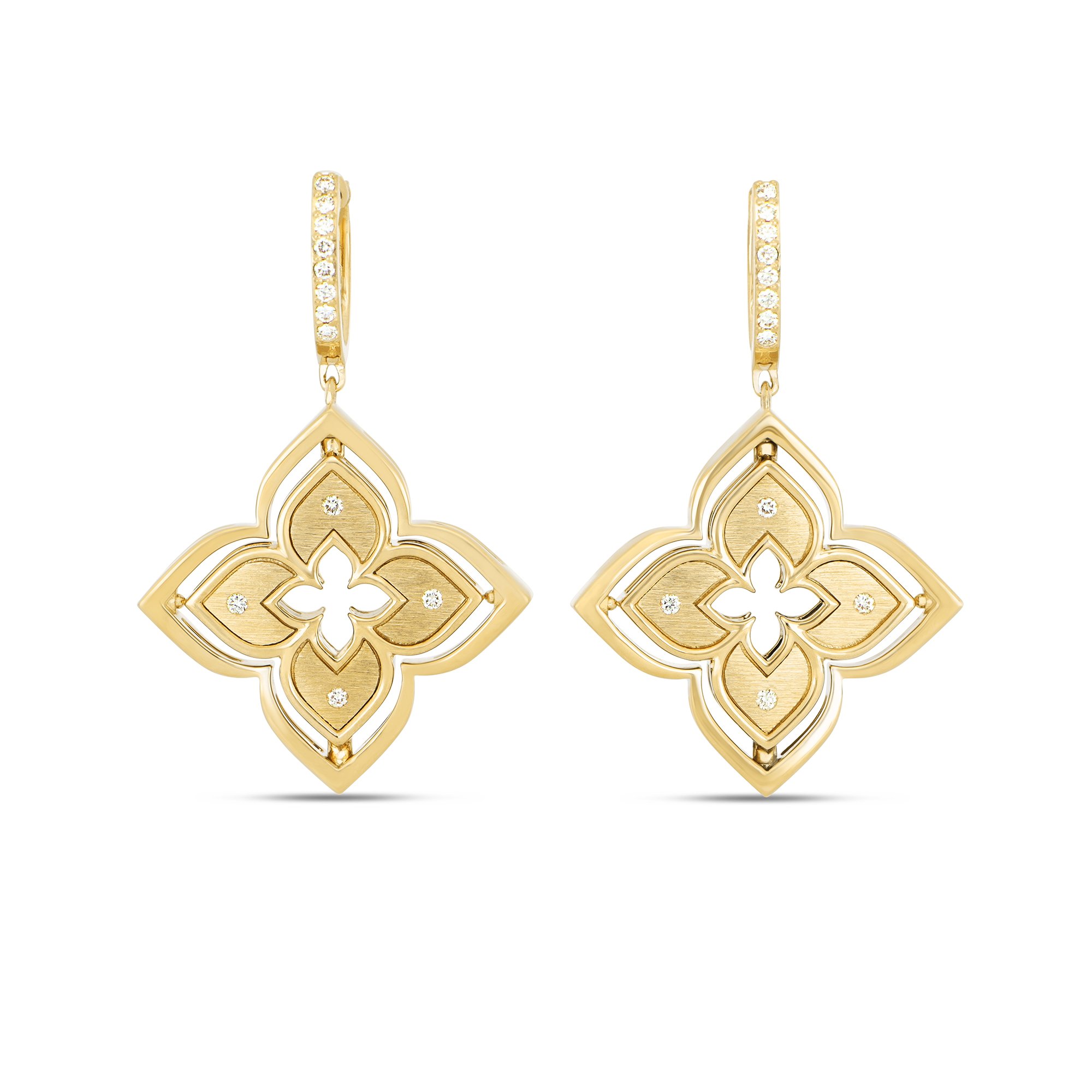 VENETIAN PRINCESS EARRINGS WITH DIAMONDS AND CHRYSOPRASE - Image 3