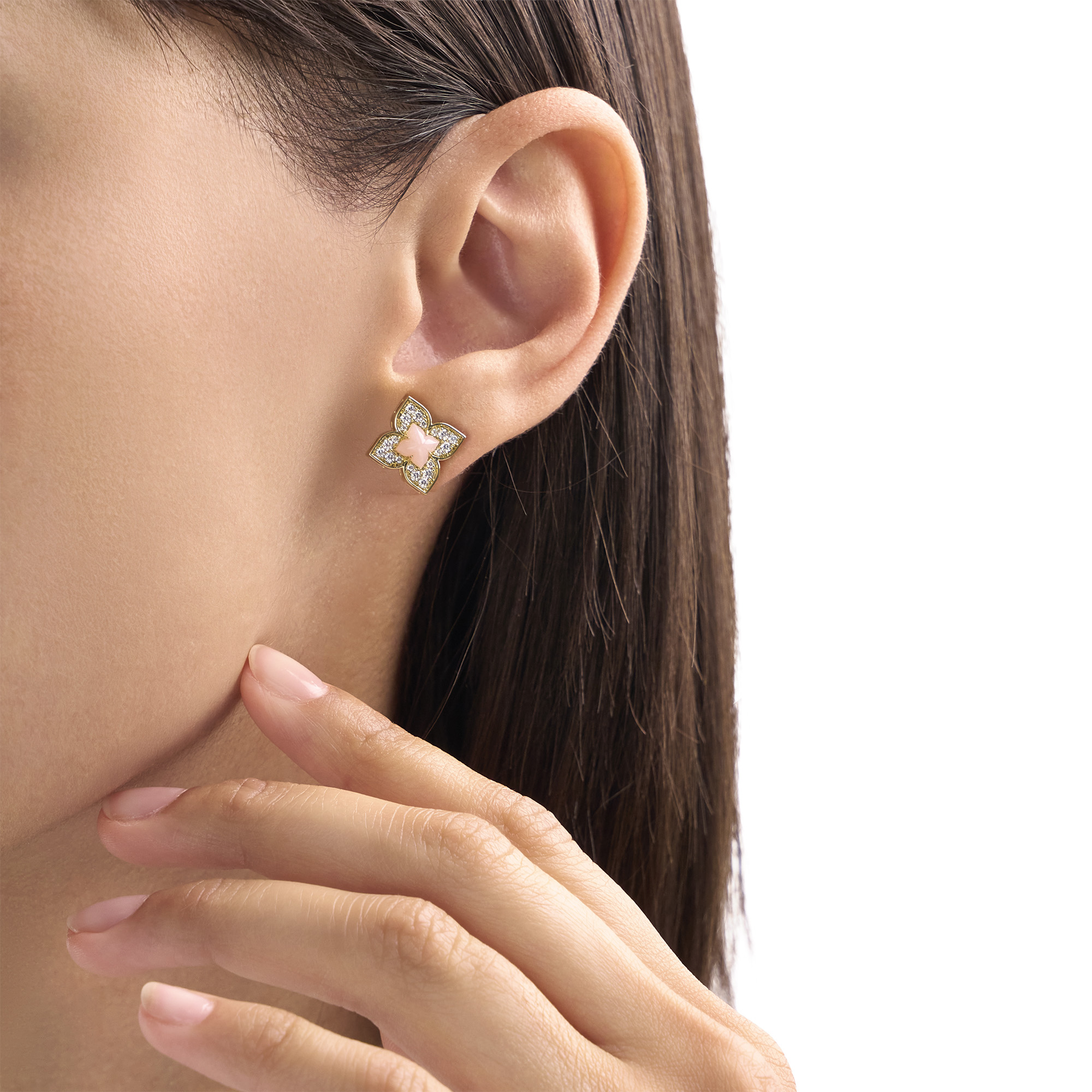 VENETIAN PRINCESS EARRINGS FOR CAROUSEL WITH DIAMONDS AND OPAL - Image 3