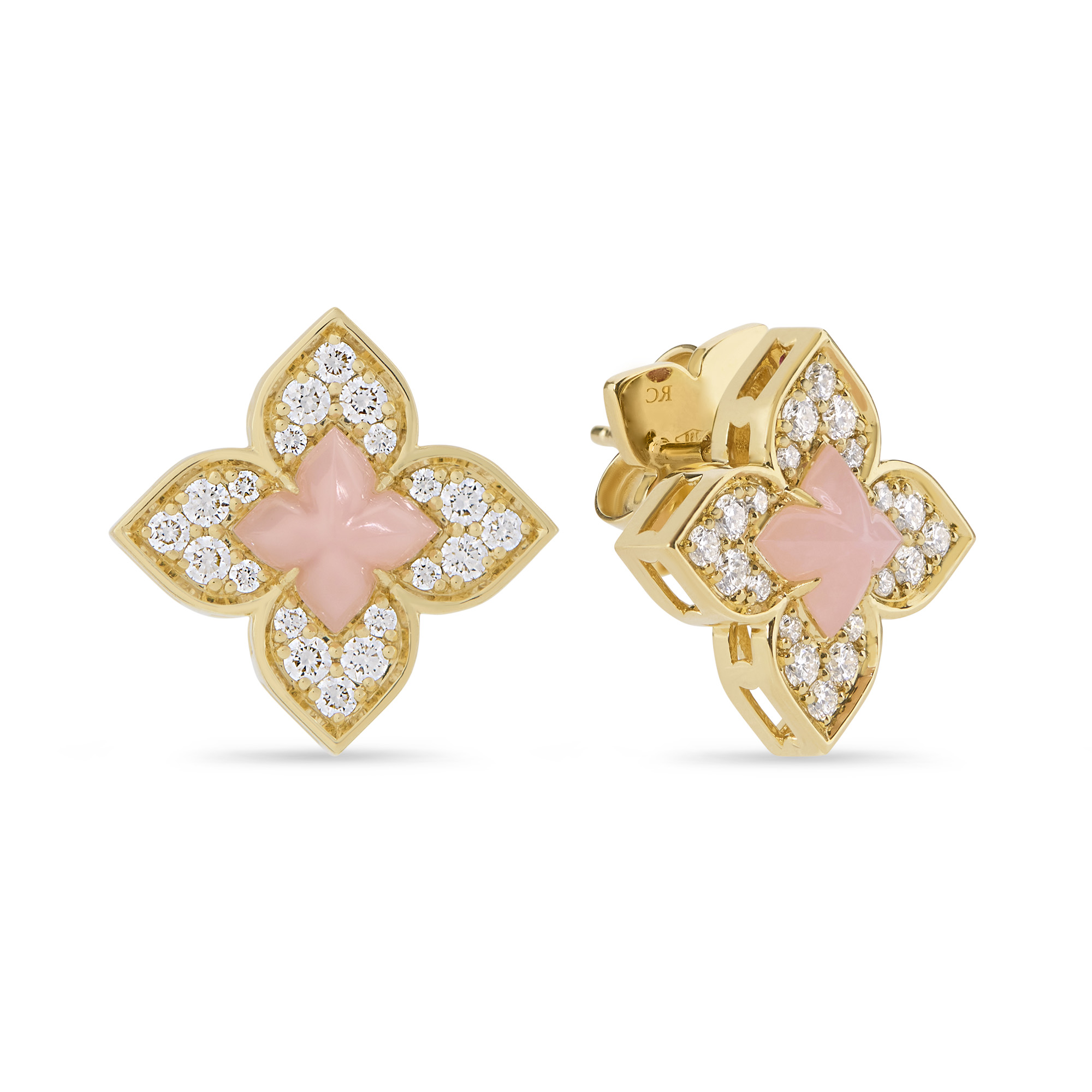 VENETIAN PRINCESS EARRINGS FOR CAROUSEL WITH DIAMONDS AND OPAL