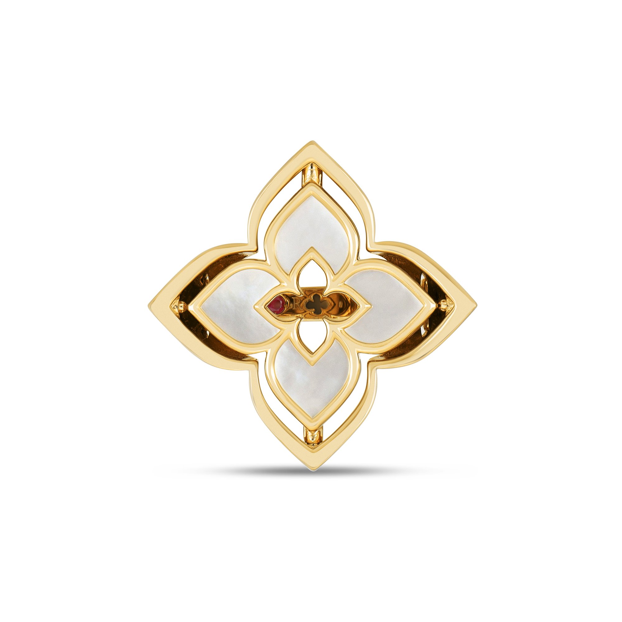 VENETIAN PRINCESS RING WITH DIAMONDS AND MOTHER OF PEARL