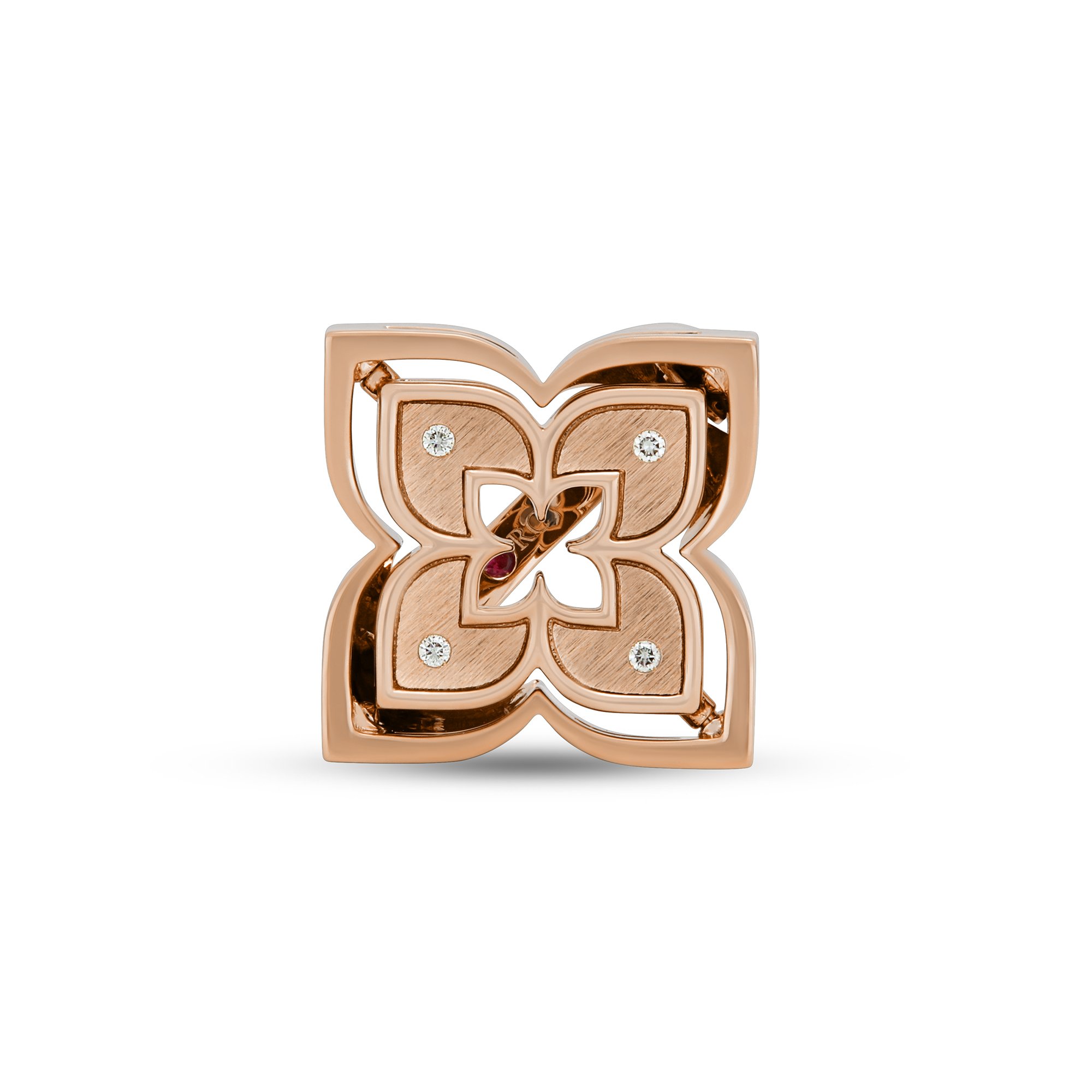 VENETIAN PRINCESS RING WITH DIAMONDS AND RHODONITE - Image 4