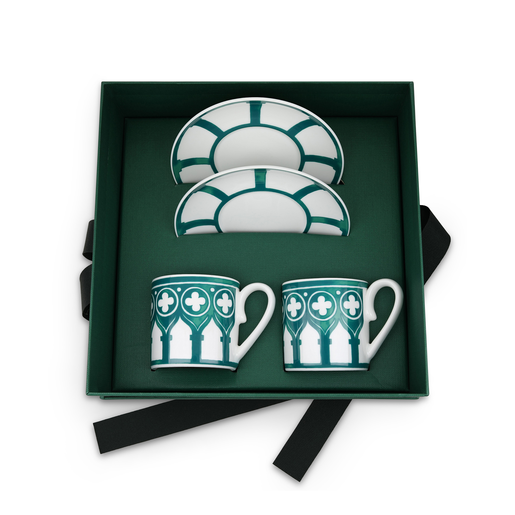 ESPRESSO CUP AND SAUCER IN BONE CHINA, SET OF TWO - Image 3