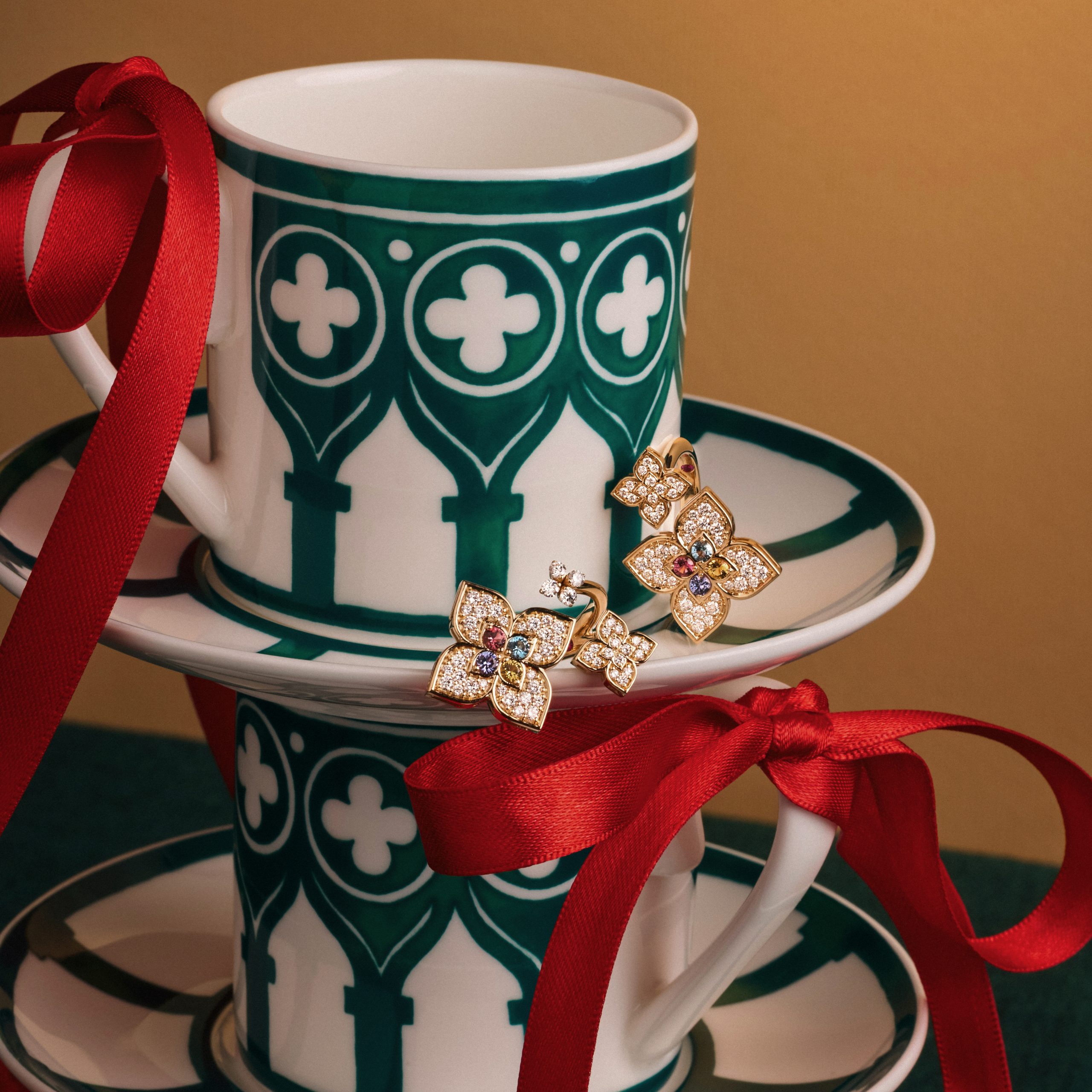 ESPRESSO CUP AND SAUCER IN BONE CHINA, SET OF TWO - Image 6