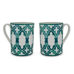 MUG IN BONE CHINA, SET OF TWO