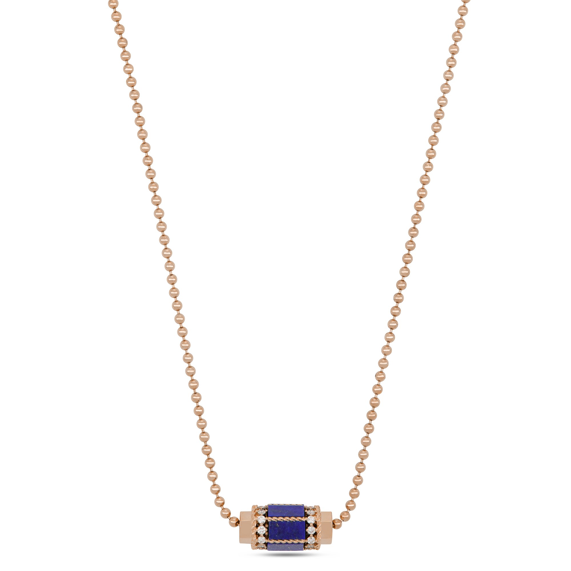 ART DECO NECKLACE WITH LAPIS LAZULI AND DIAMONDS